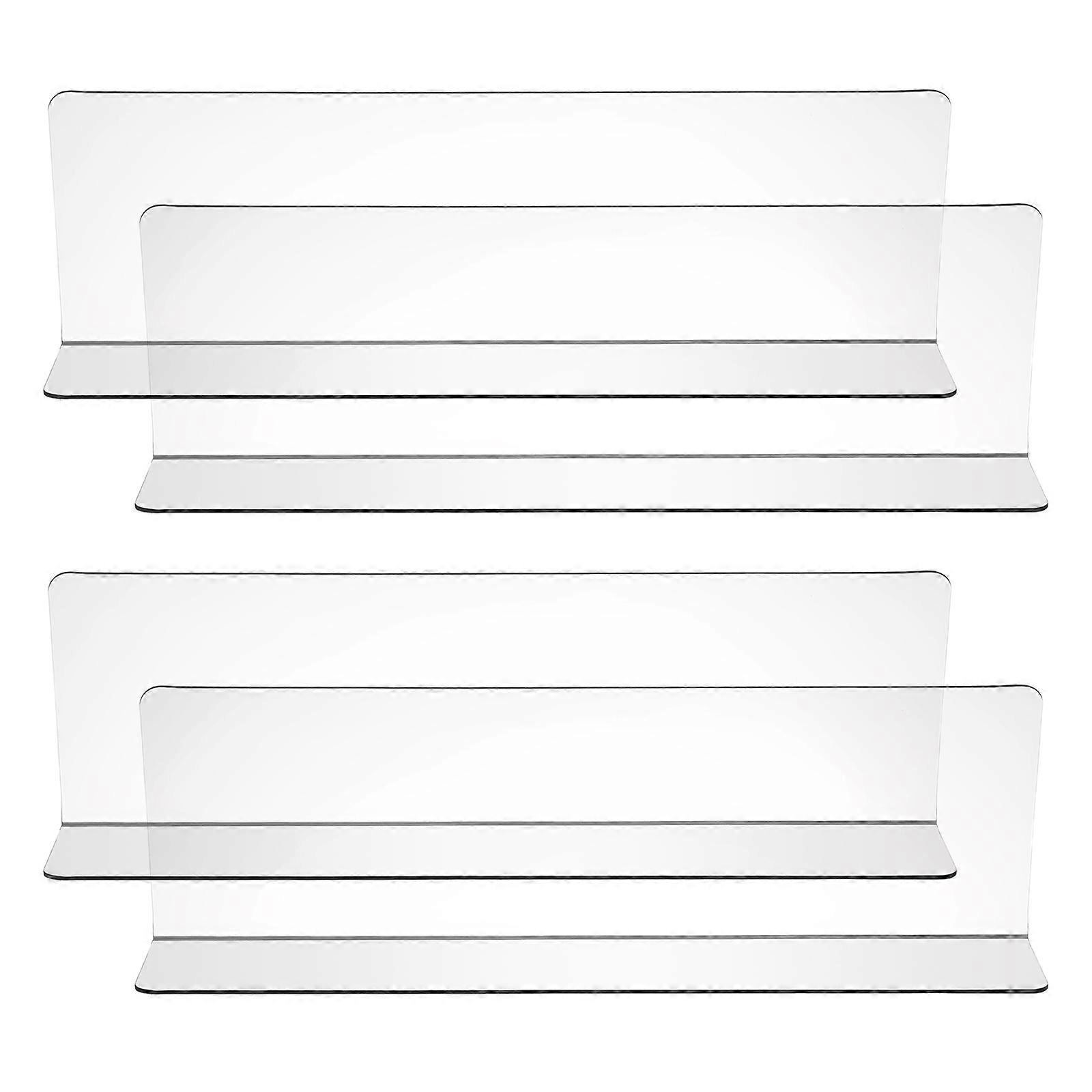 Supermarket Shelf Separator 200Pcs Transparent Merchandising Shelf Storage 20.00X6.00X3.00CM Practical Plastic Dividers