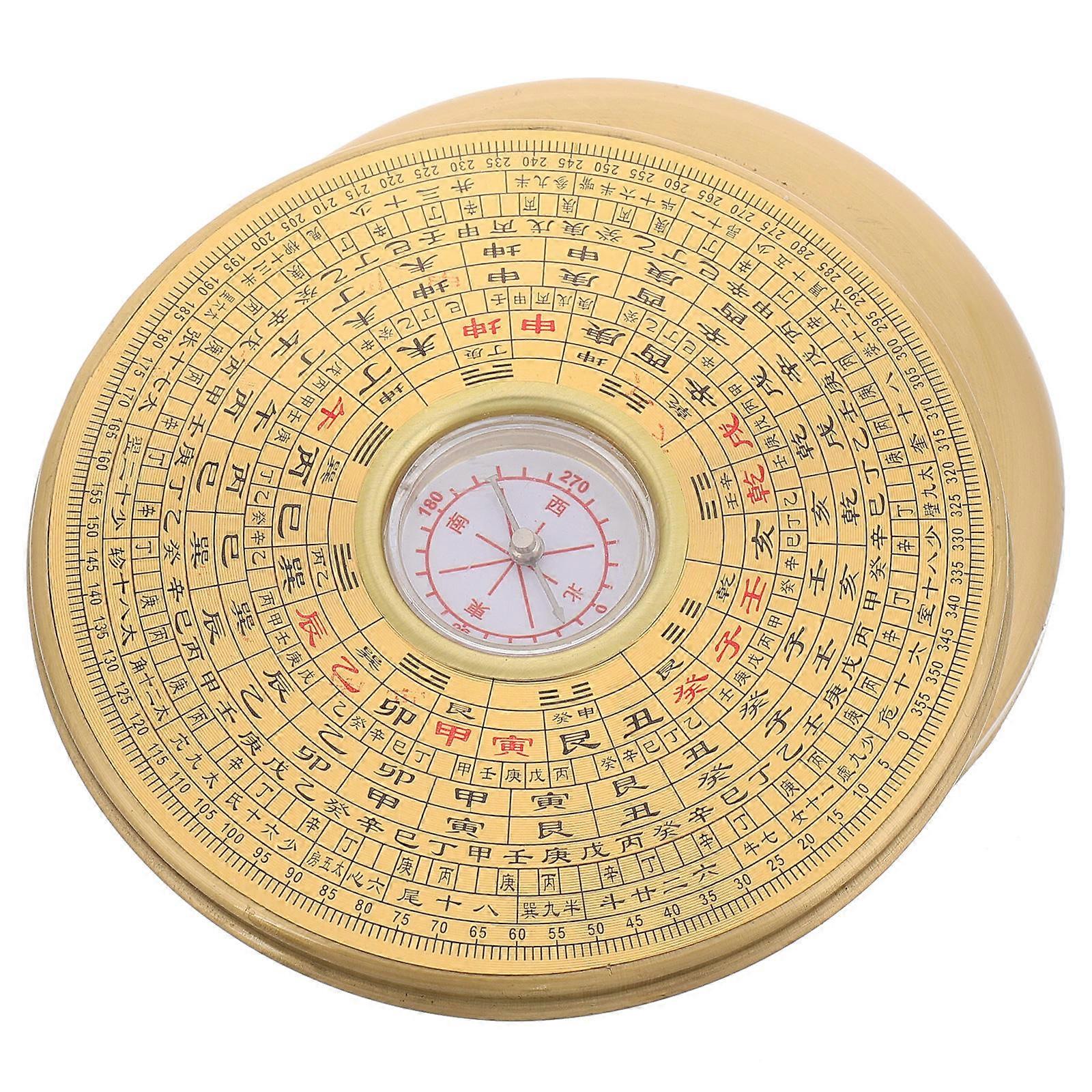 Golden Copper Navigation Compass for Outdoor Hiking 5Pcs Kit