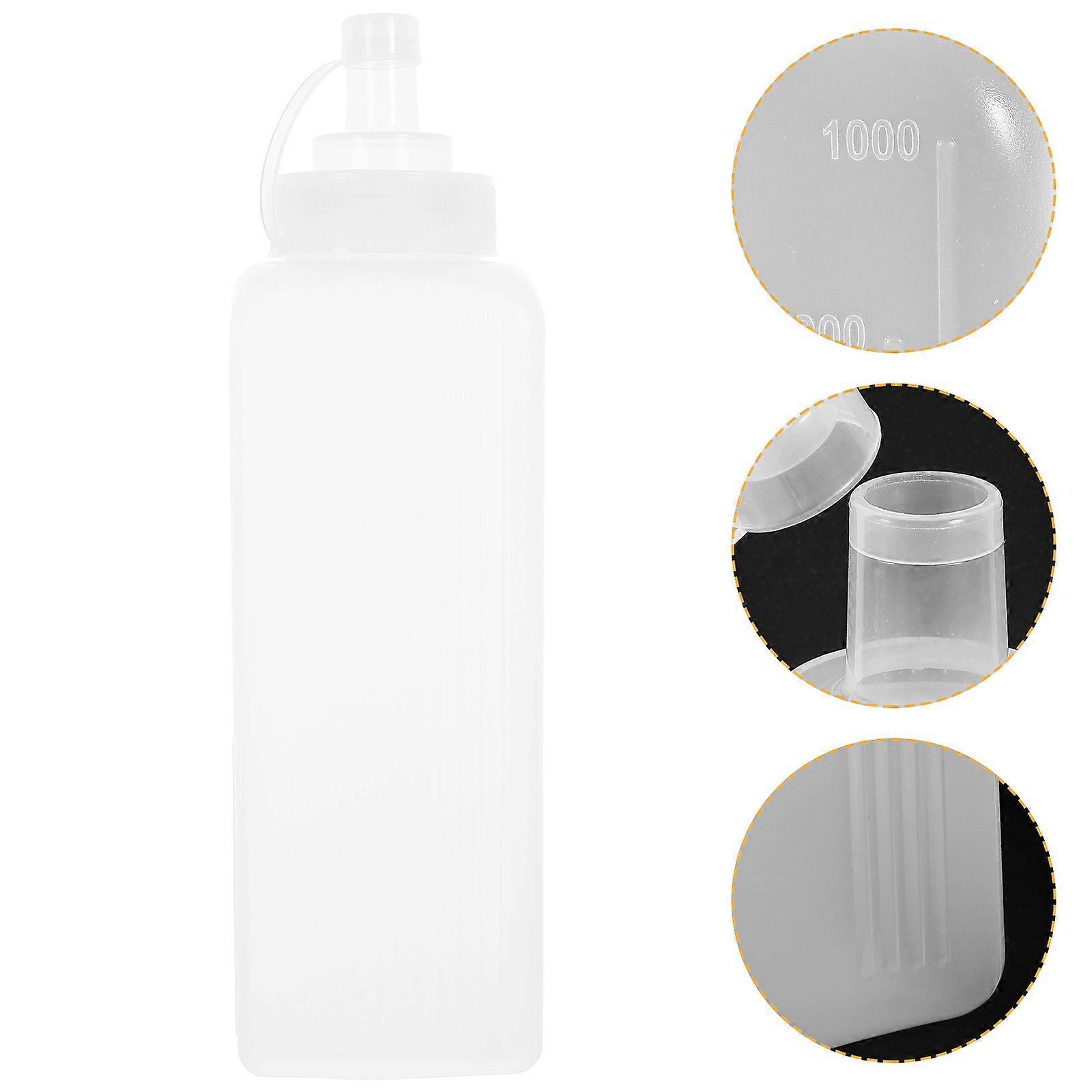Ketchup Dispenser Sauce Bottle 1000ml Perfect For Home Use Outdoor BBQ And Picnics Squeeze Function 2Pcs