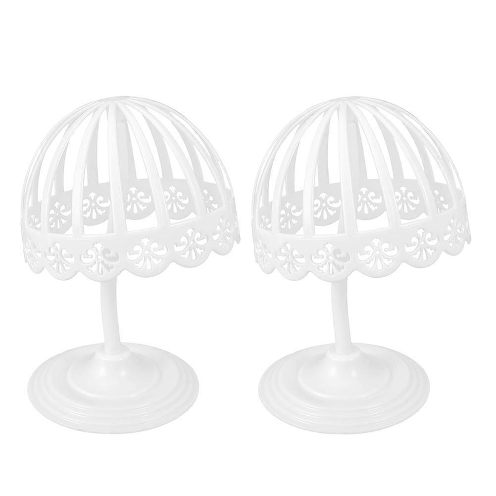 6Pcs Hat Display Stand for Baby and Kids Caps White Desktop Rack