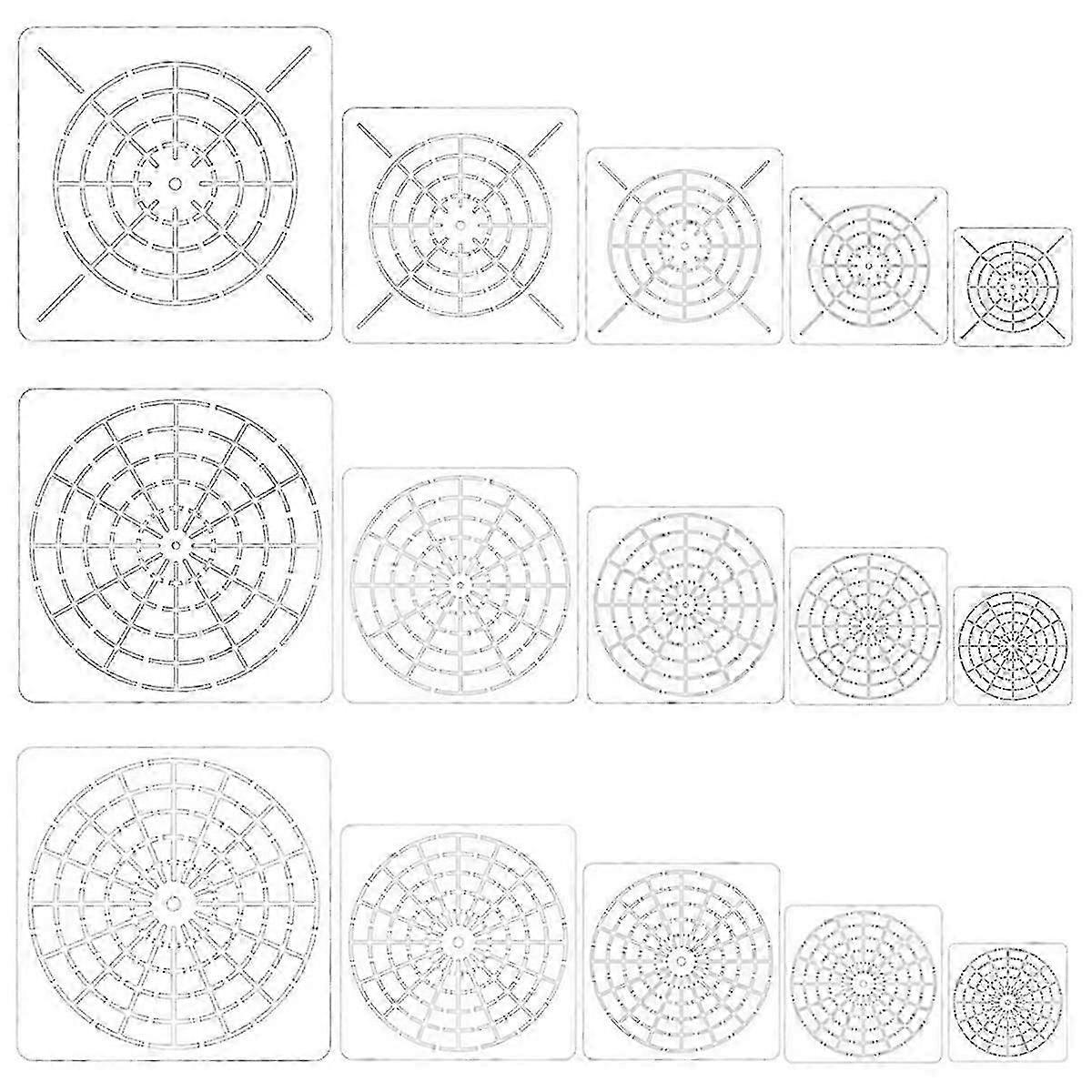 2025 15 Pieces Mandala Dot Painting Tool Stencils Set, Reusable Mandala Stencil Template for Rock Wood C