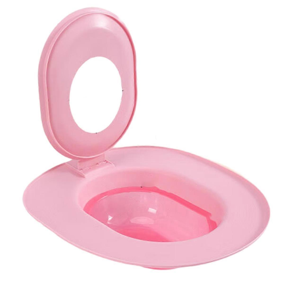 Smart Cat Toilet Training Seat with Non-Slip Oval Design, Includes Pad Box Pink