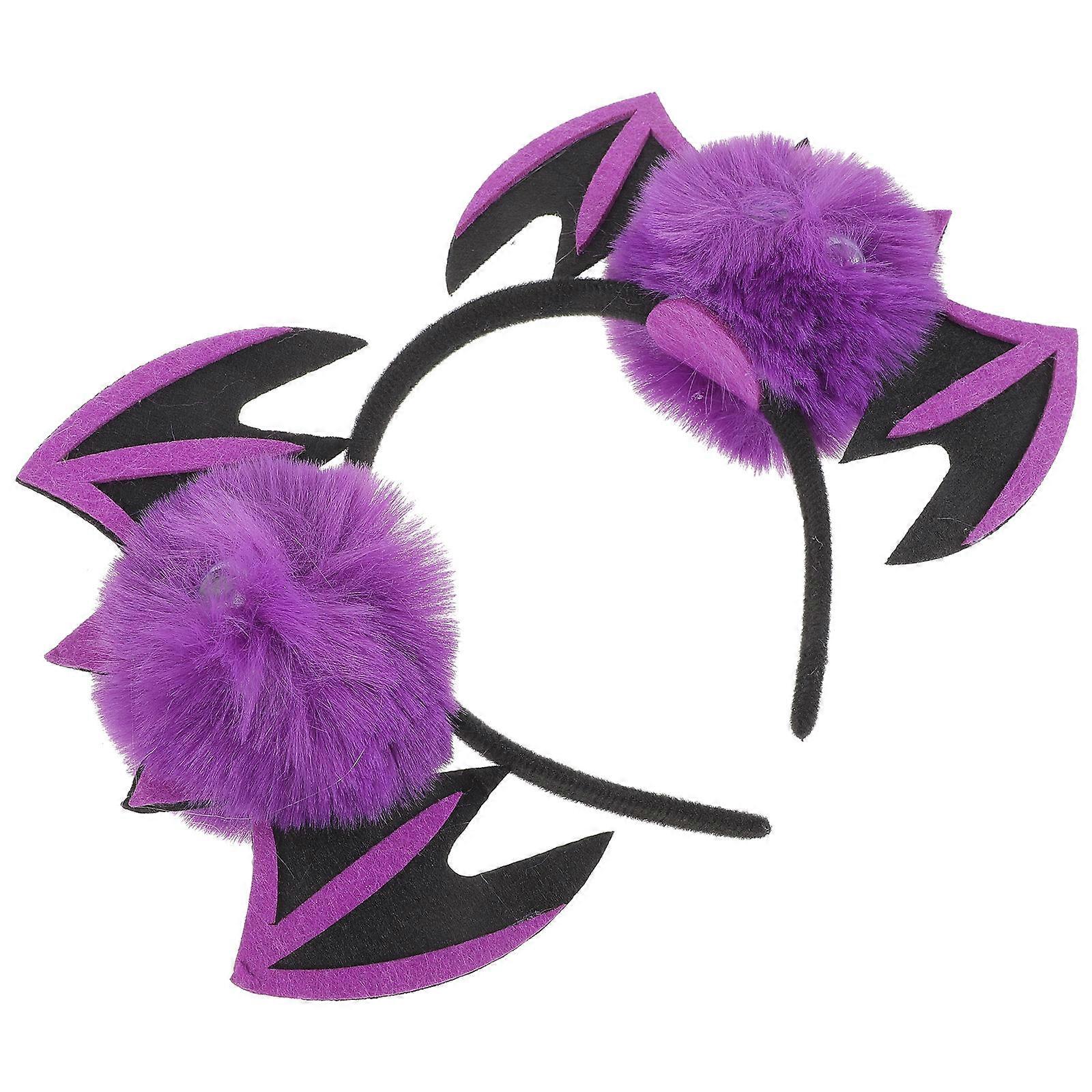 Bat Wing Headband Party Decoration For Featuring Soft Plush Material In 24X18.5Cm 4Pcs