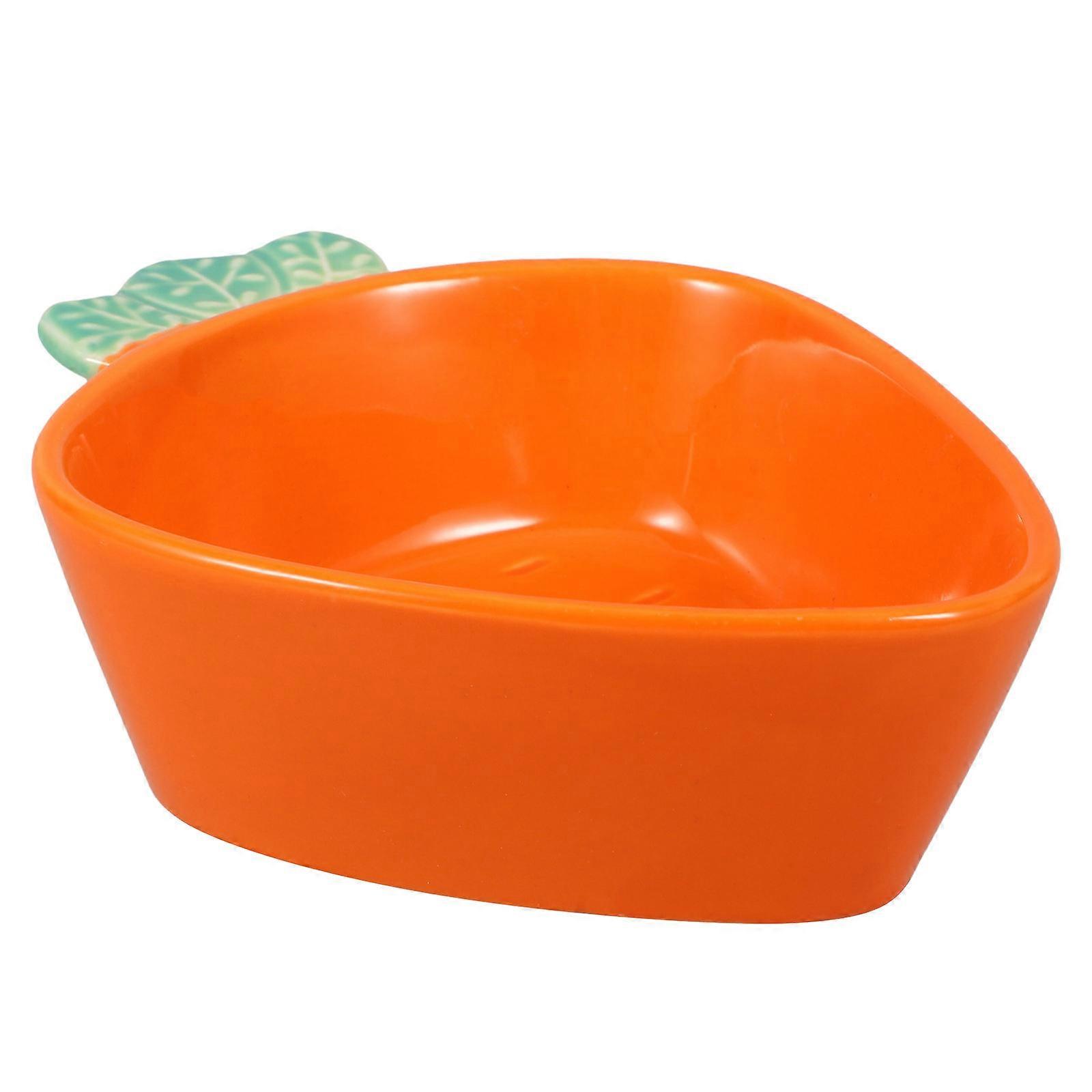 Ceramic Carrot Shaped Bowl 3Pcs Perfect For Home Use Serving Snacks Orange Color Appetizer Dish