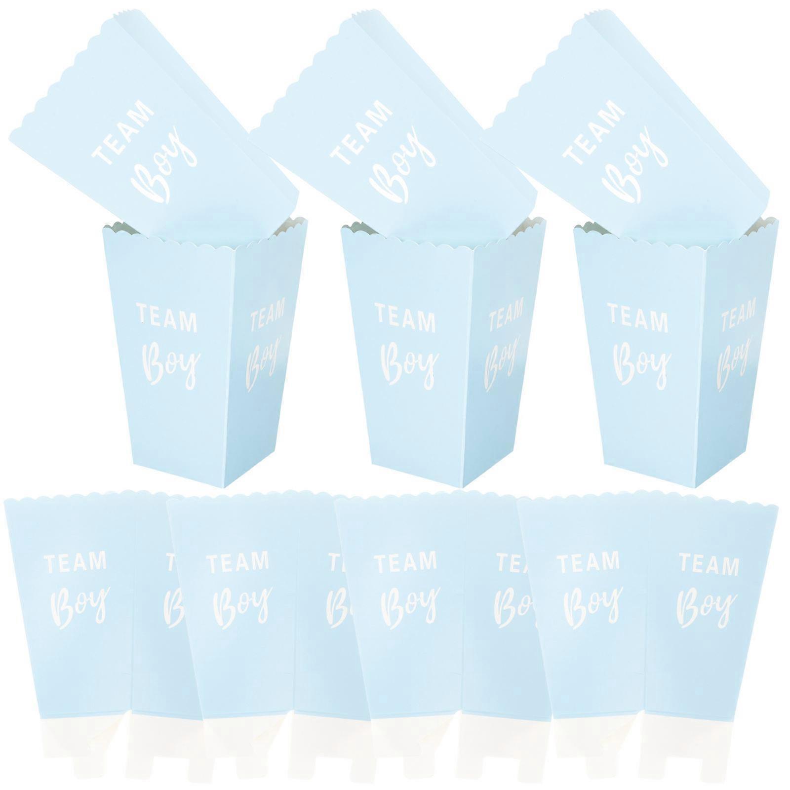 Rectangular Popcorn Containers 60Pcs In Blue Suitable For Party Guests Ideal For Candy And Goodies Presentation