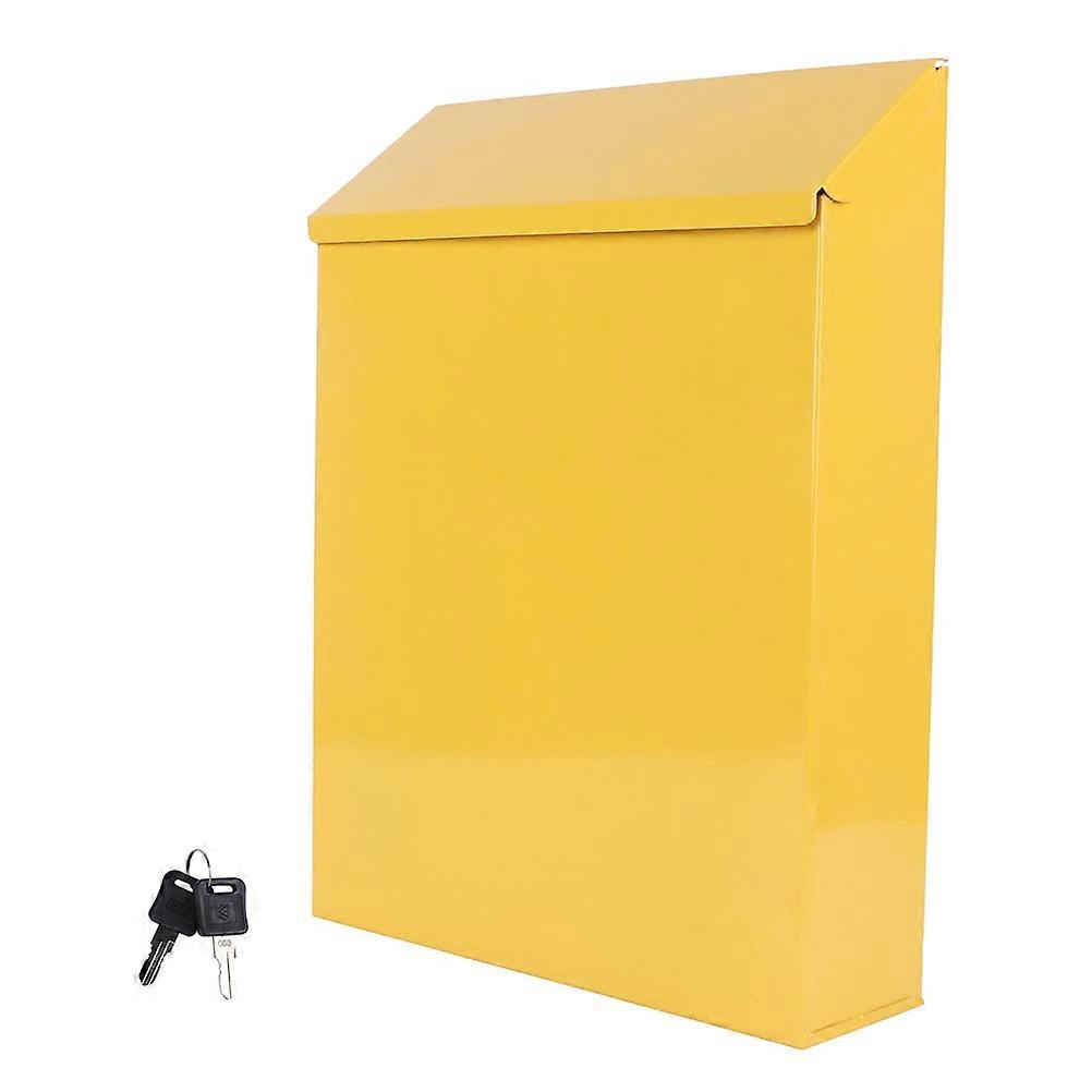Suggestion Box Wall-Mounted Complaint Box for Mail Storage 2Pcs Yellow