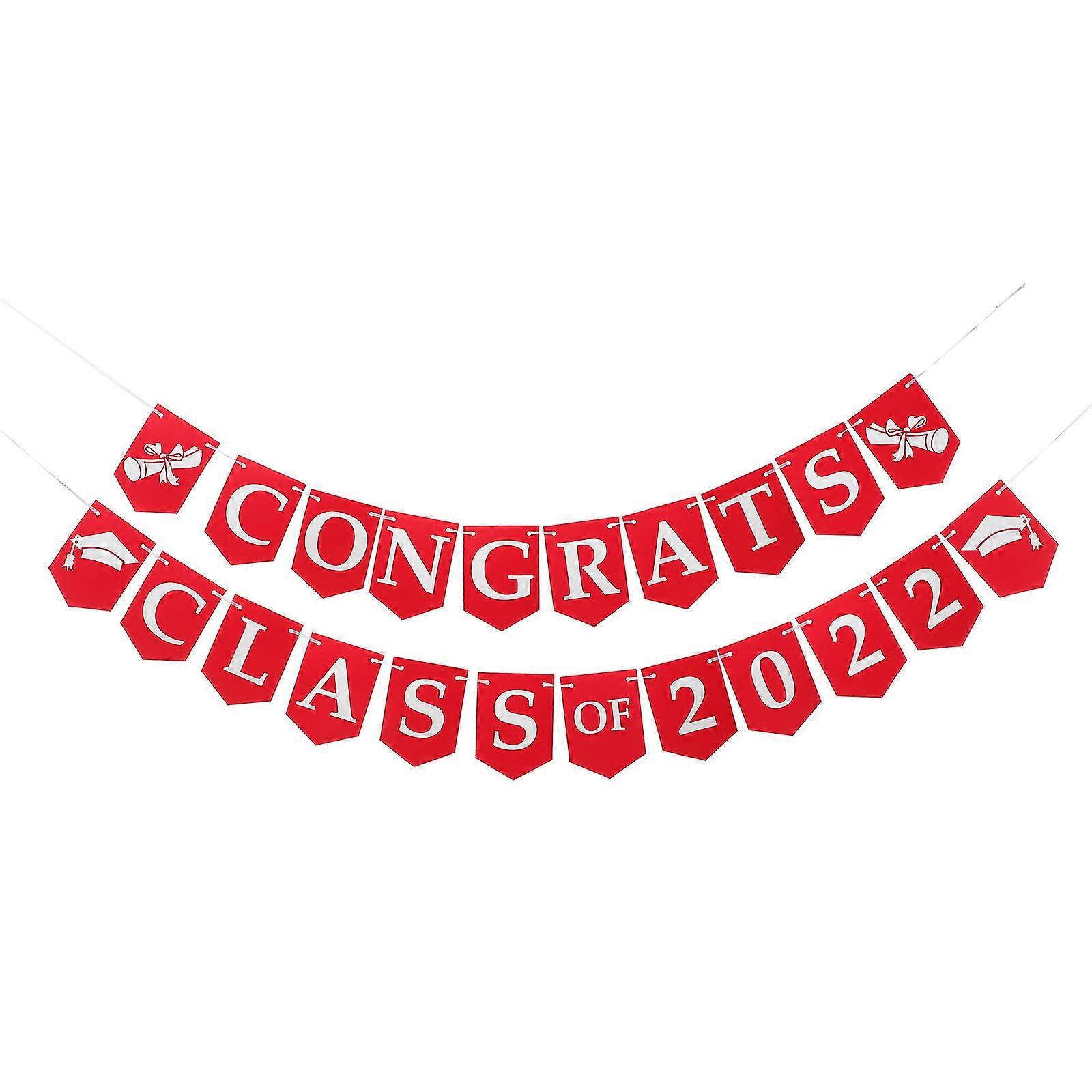 Graduation Party Decorative Banners for Wall Hanging Decor 3Sets