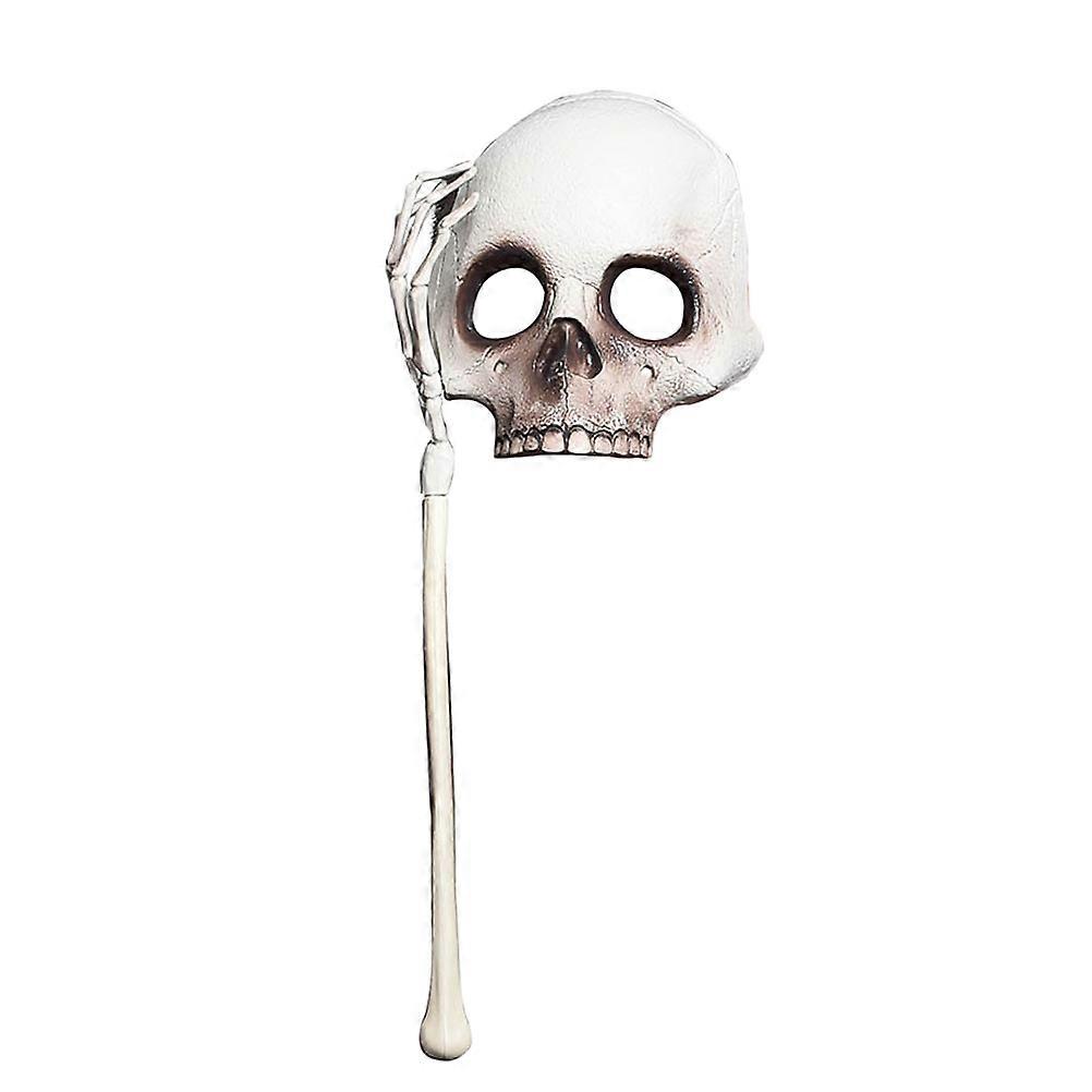 White Skull Mask for Halloween 2Pcs Plastic Scary Ghost Head Mask