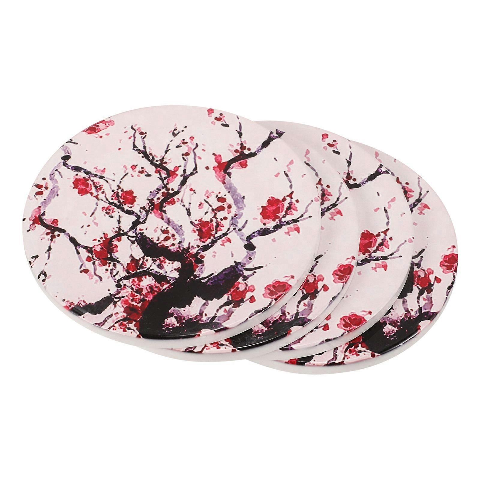 Modern Design 12 Pcs Round Drinking Coasters Multi Color Easy To Clean Practical Table Decoration