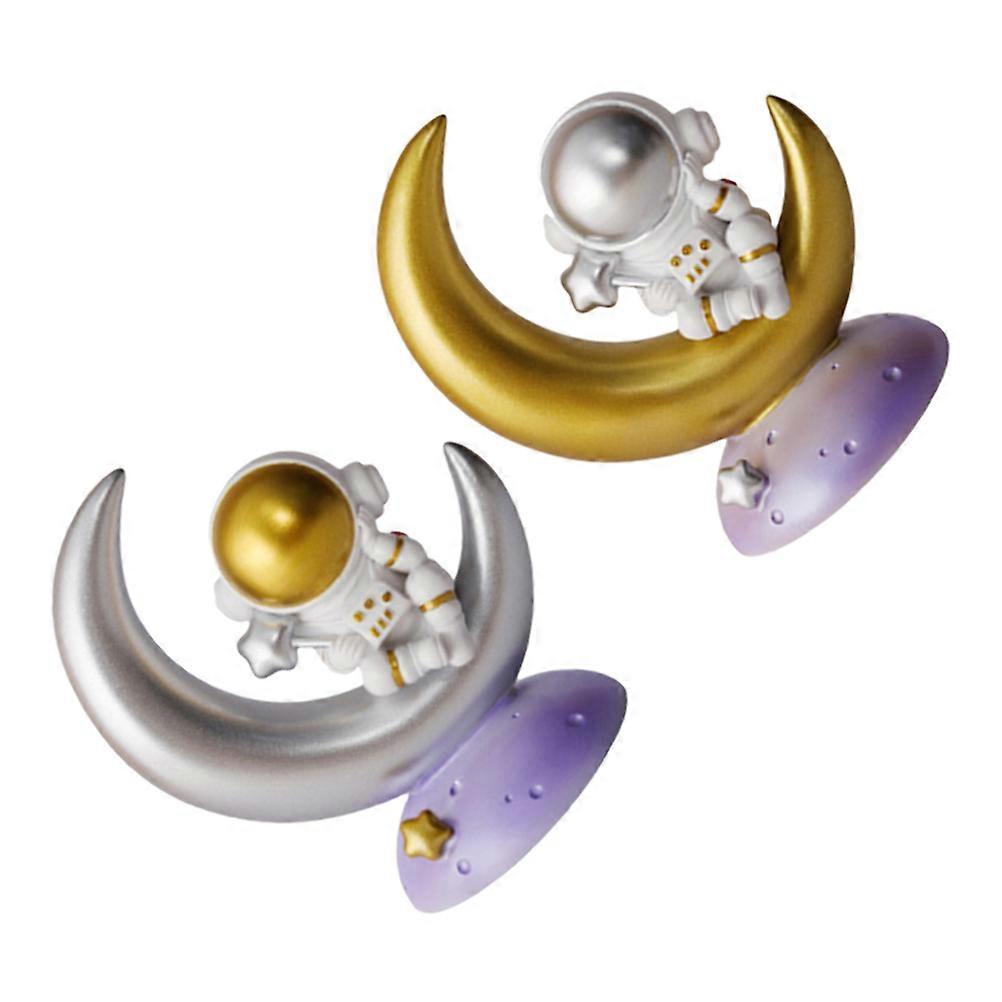 Home Desktop Decorations Resin Astronaut Moon Ornaments 4Pcs Set