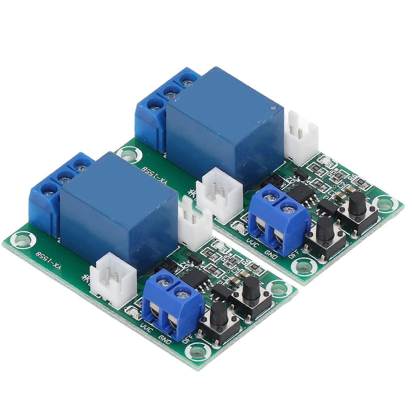 2PCS 12V Self Locking Relay Module Single Channel RS Trigger Circuit On Off Relay Module