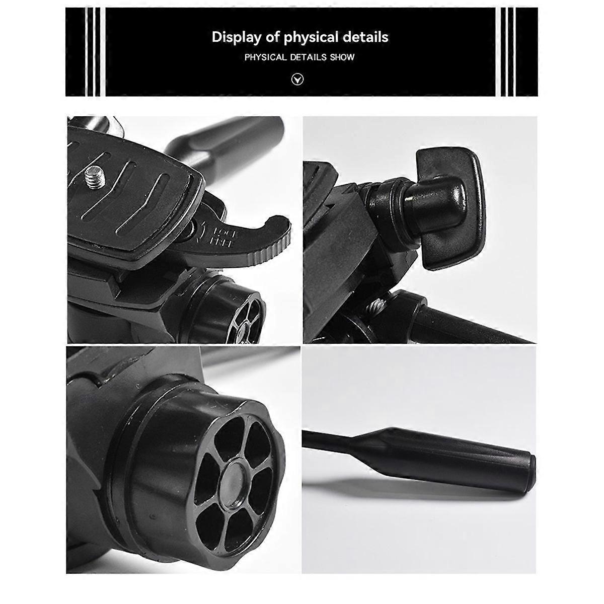 Tripod Head Camera 3/8in 1/4in Thread with Quick Release Plate Adjustment 360 Degree Rotating Tripod
