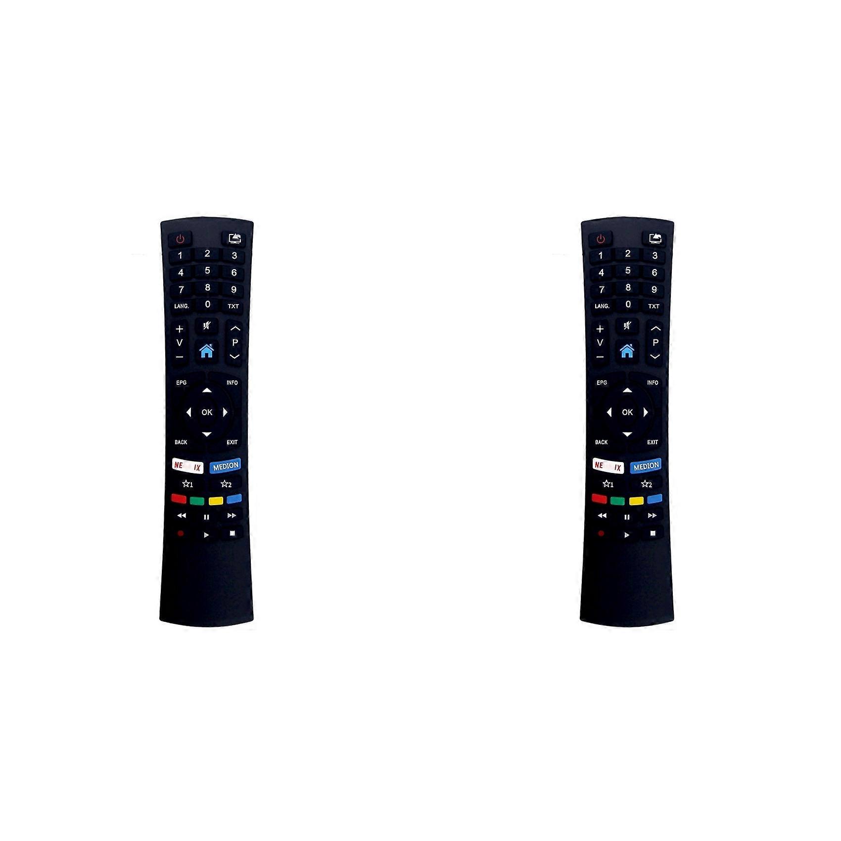 2X RC1818 Remote Control for Medion RC1823 RC1822 MD31420 MD31382.MD31420.MD31421.MD31422.MD31423.MD31424 TV