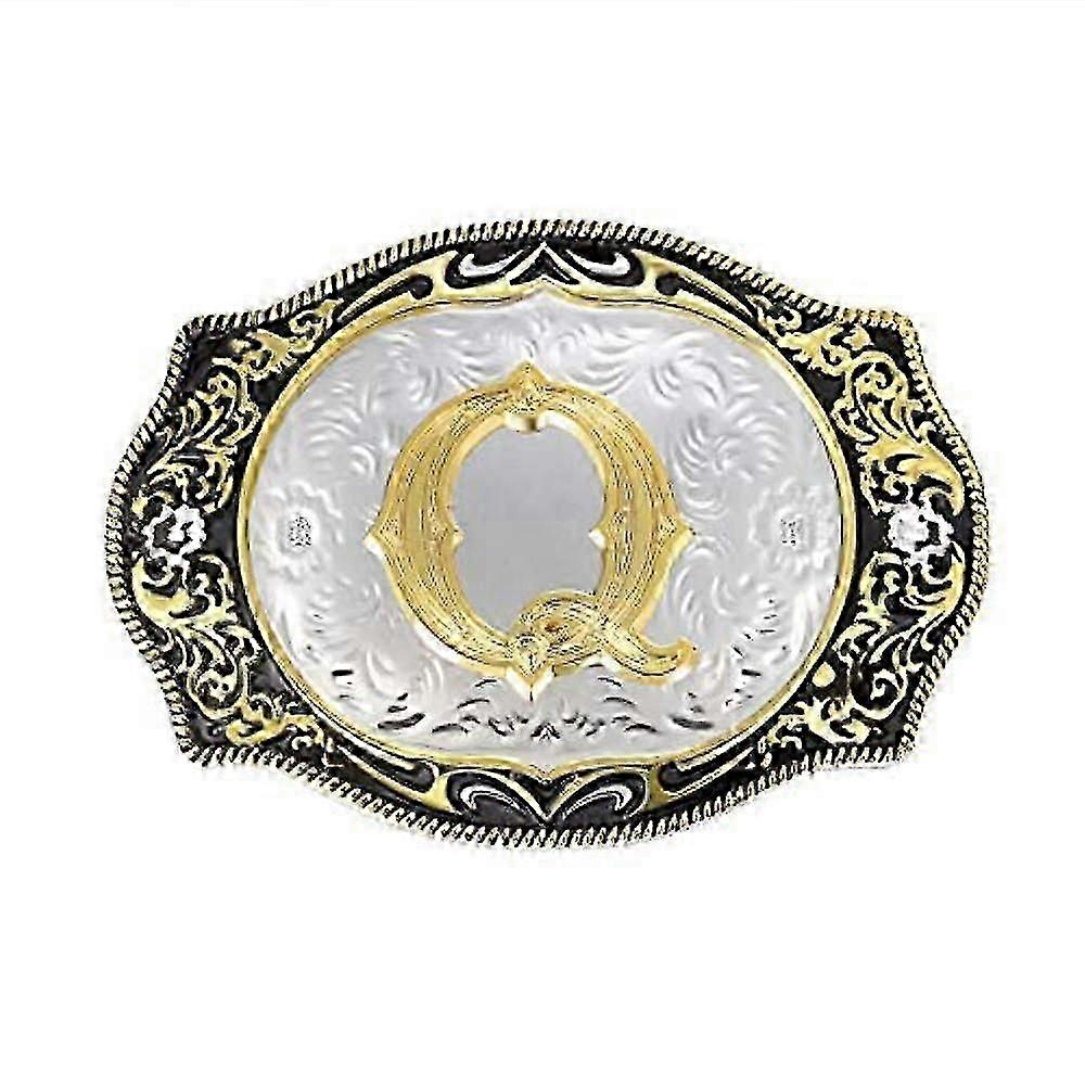 Western Belt Buckle Initial Letters Abcdmrj To Z Cowboy Rodeo Small Gold Belt Buckles For Men Women PEE