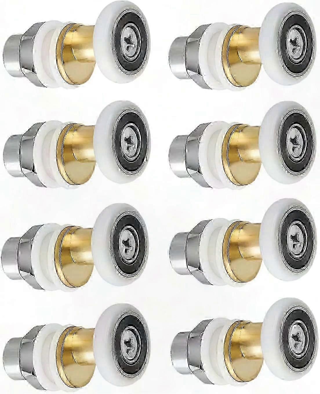 8-Pack 19mm Sliding Shower Door Rollers with Wheels for Smooth Operation