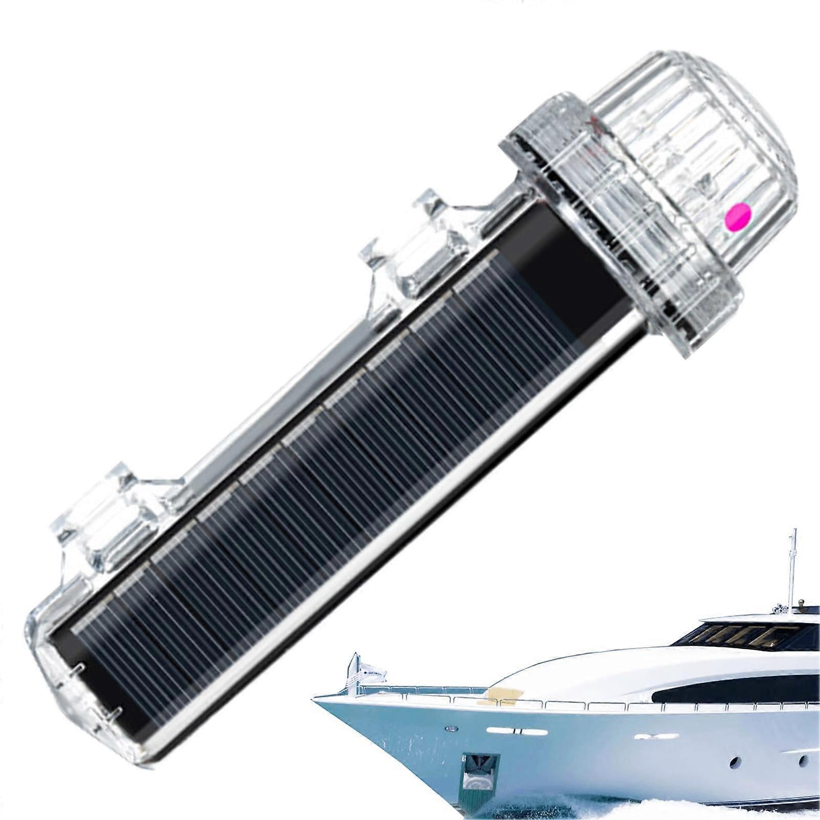Marine Navigation Light Solar Red Waterproof Intelligent Light Control Sensing Dock Construction Fishing Net Labeling