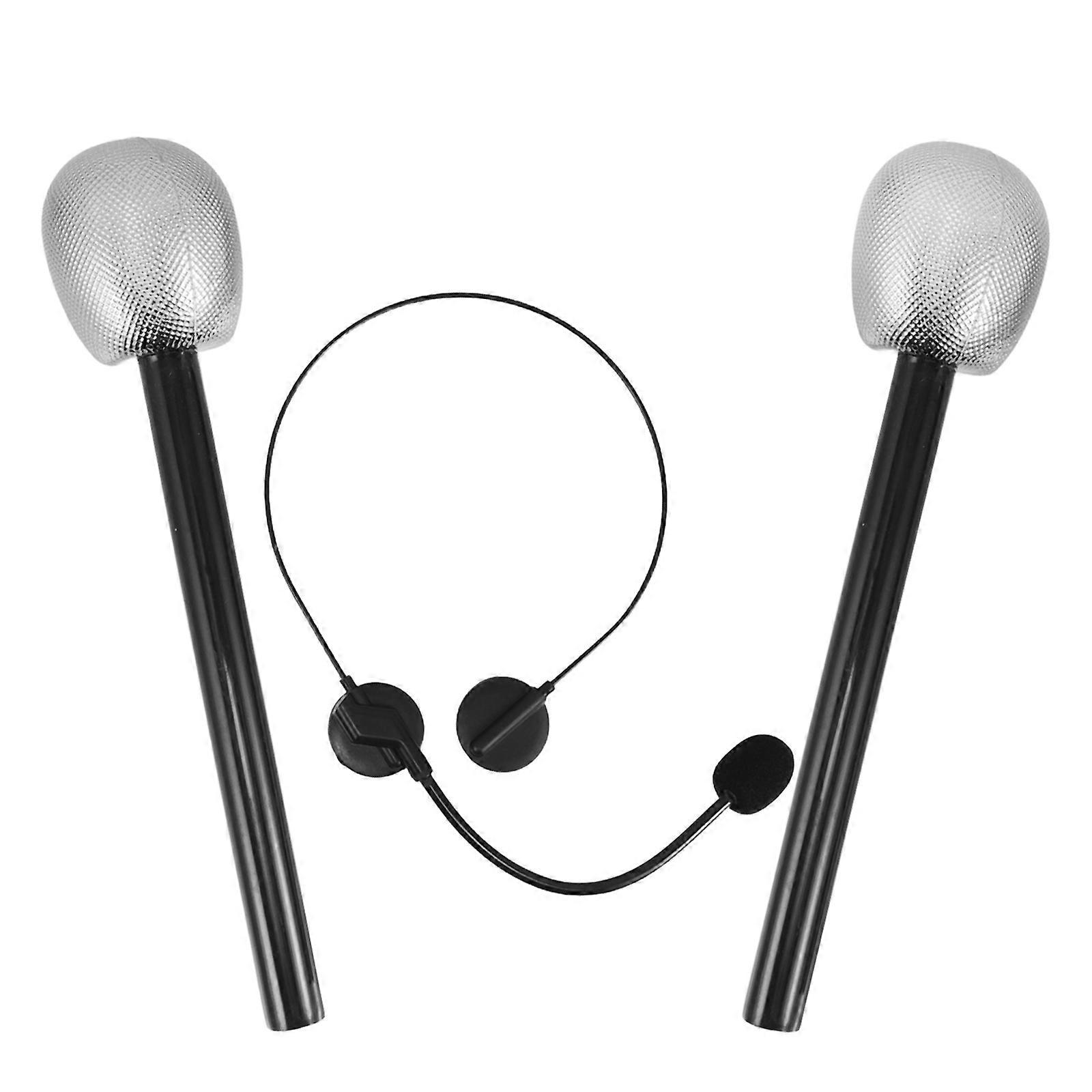 Kids Microphone Toy Foam Mic Prop for Party 4Sets Assorted Colors Included