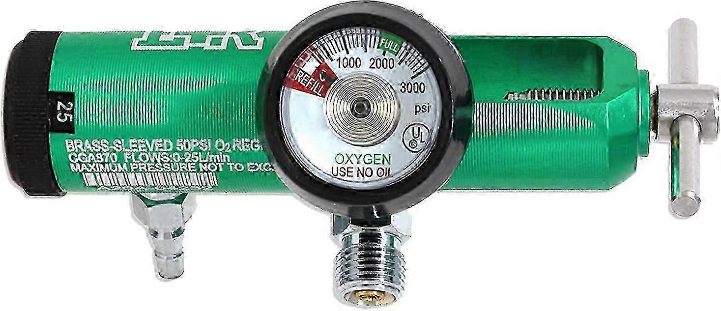 First Aid Oxygen Regulator CGA-870 Gauge Flow Rate - 0-25LPM SZRH A-C