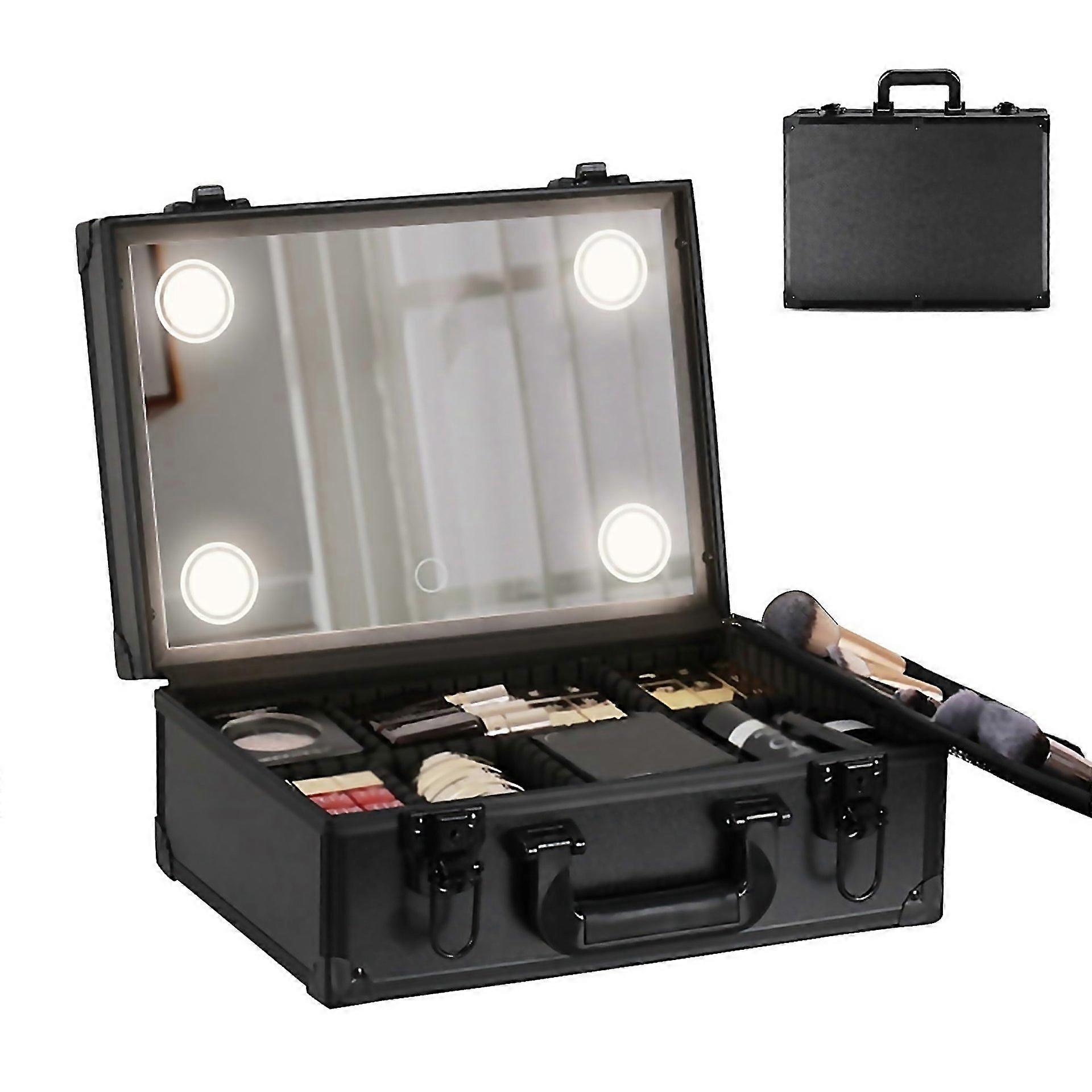 For Rechargeable Dimmable Makeup Bag With Mirror And Lights