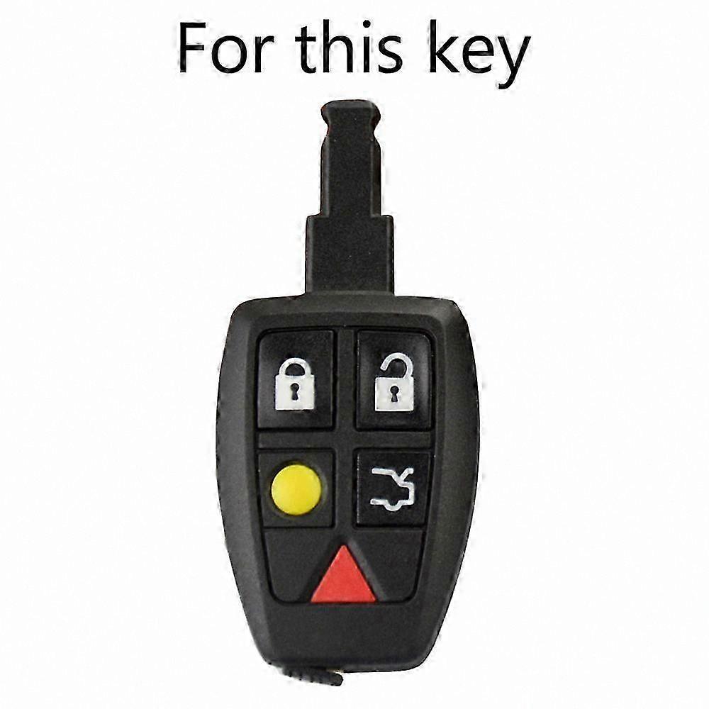 Silikon bilnøkkeldeksel til C30 C70 S40 V50 2004-2007 fjernkontroll fob skalljakke erme