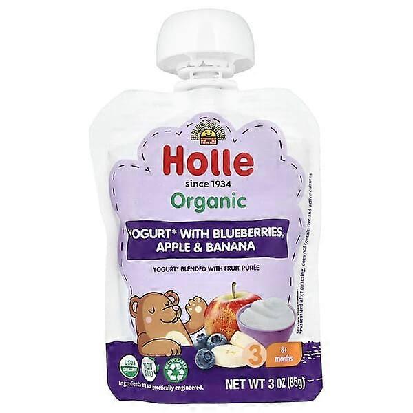 Holle, Organic Yogurt With Blueberries, Apple & Banana, 8+ Months, 3 oz (85 g)