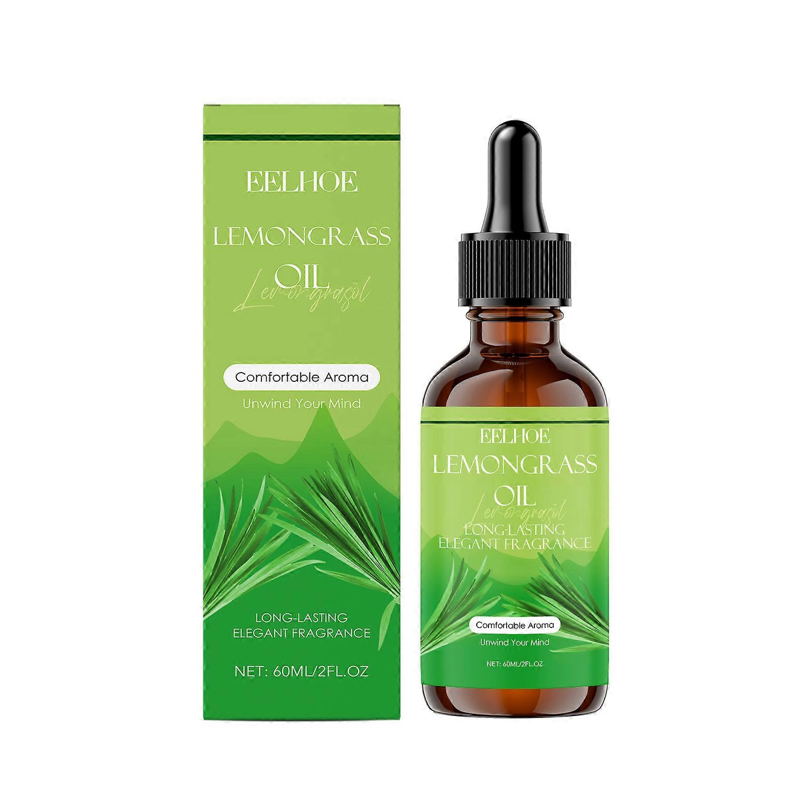 Eelhoe Lemongrass Essential Oil - Multi-Purpose Fresh Scent For Atmosphere Delicate Diffuser Bath