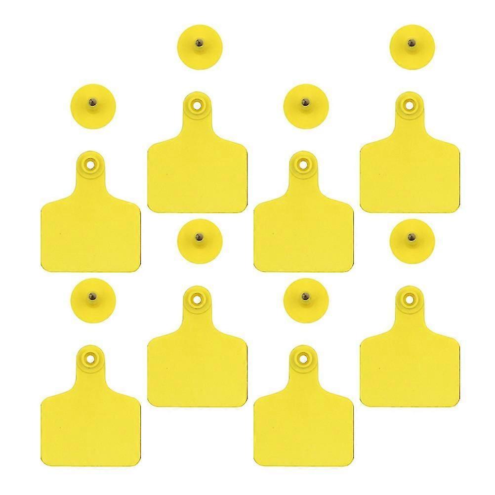 100pcs Durable Plastic Livestock Ear Tags for Cattle, Sheep, and Goats  Blank, Fade & Weather Resistant for Easy Animal Identification and Management