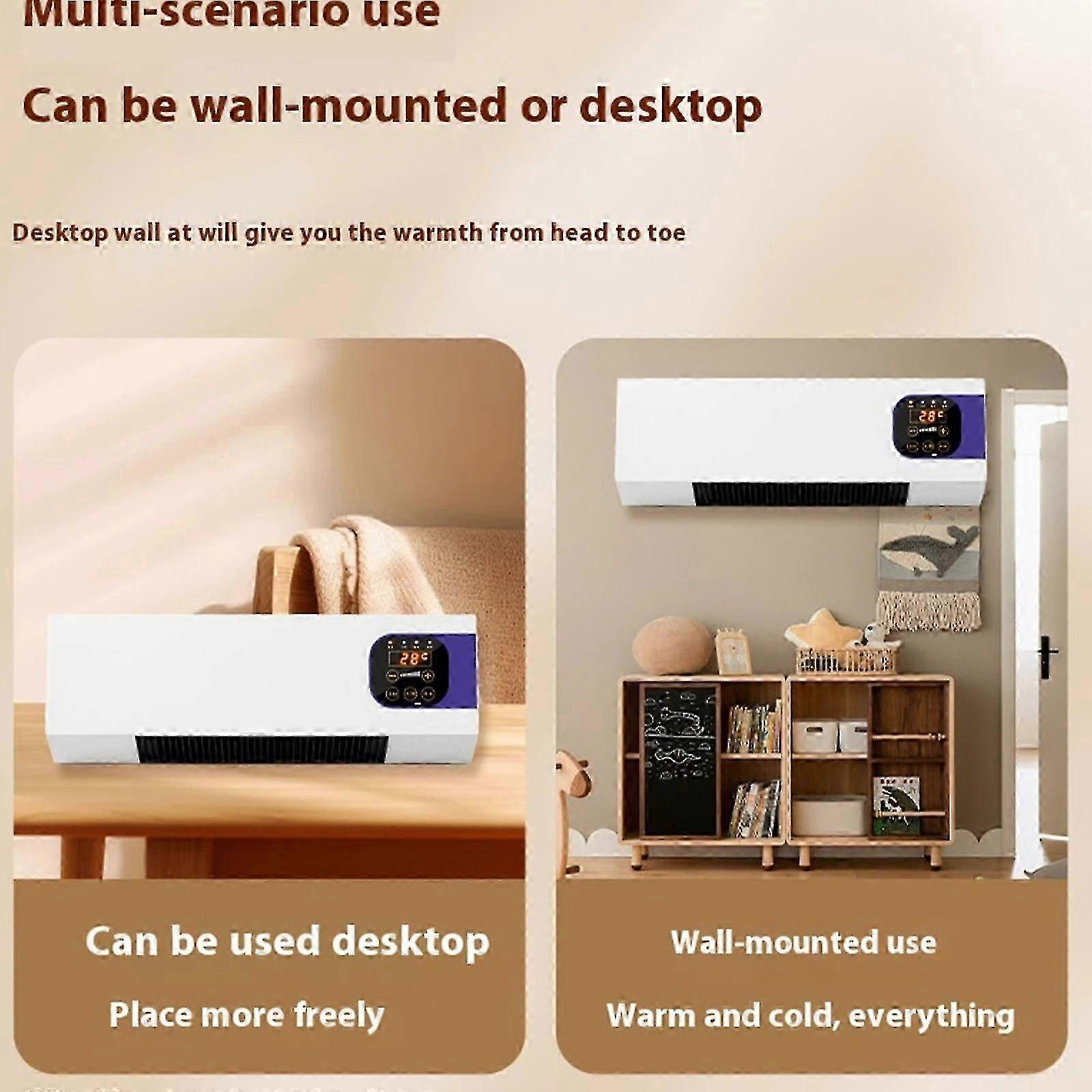 25-26 2000W Wall-Mounted Air Warmer with Remote Control - Efficient Heating Solution