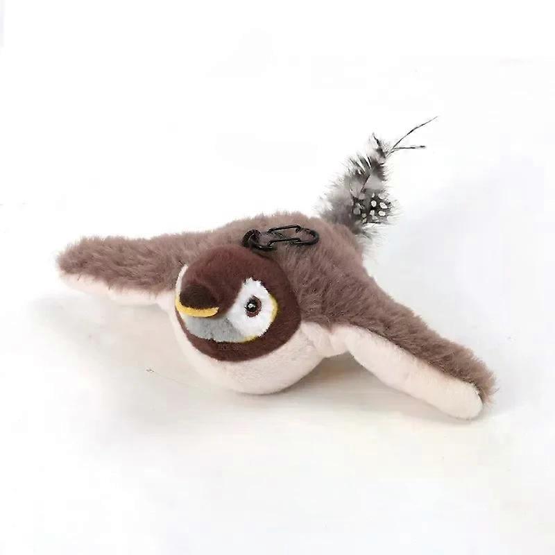 Hot Cat Interactive Toys Catnip Electric Pat Bird (with Catnip) Dog Cats Touch-Activated Squeaky Plush Toy Pet USB Rechargeable