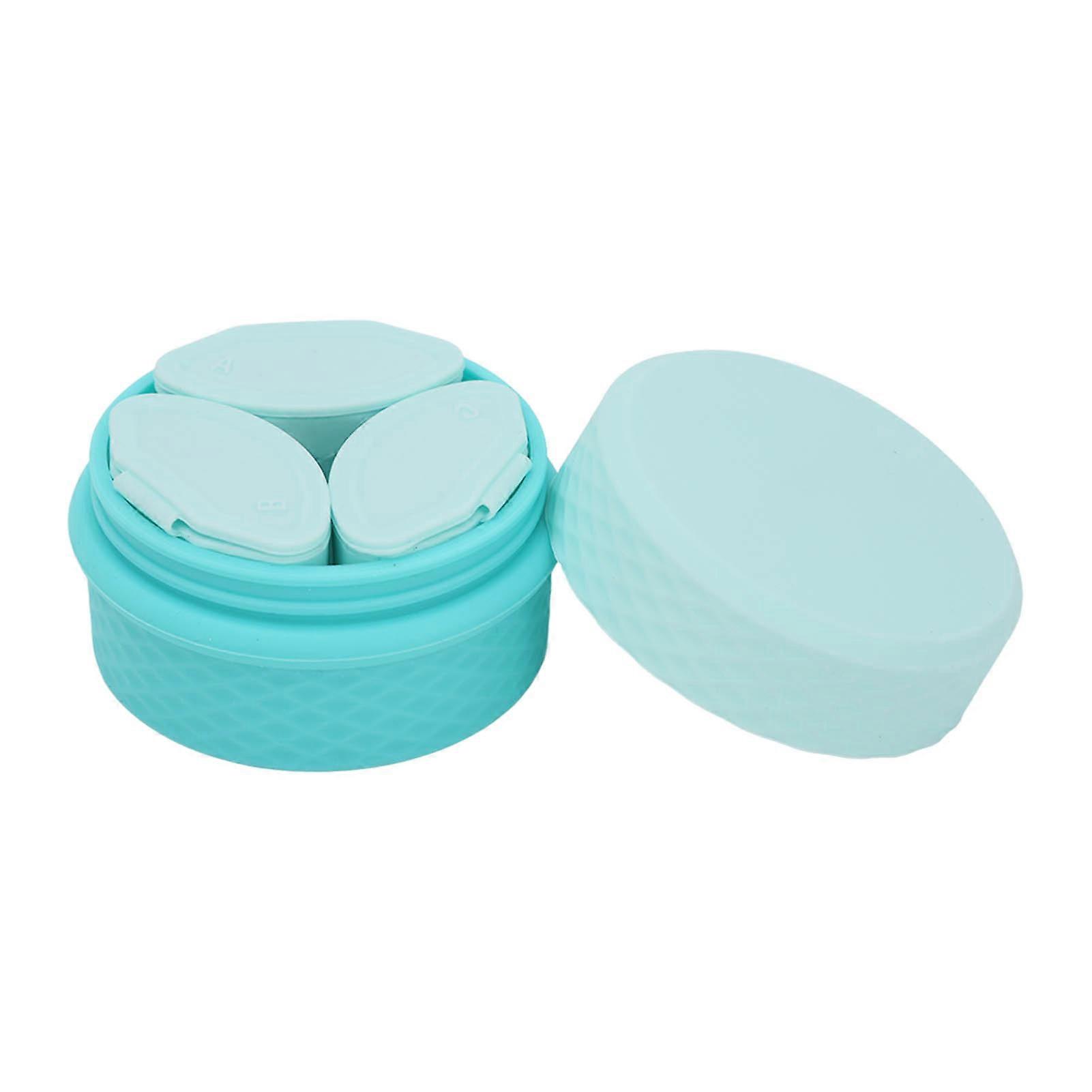Travel Silicone Makeup Container Refillable Portable Empty Silicone Cream Jar for Travel Blue 