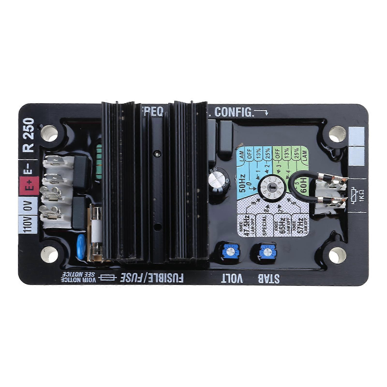 Helppo asennus R250-jännitteensäädin Parantaa generaattorin suorituskykyä ja pitkäikäisyyttä Tasainen teho Monivärinen