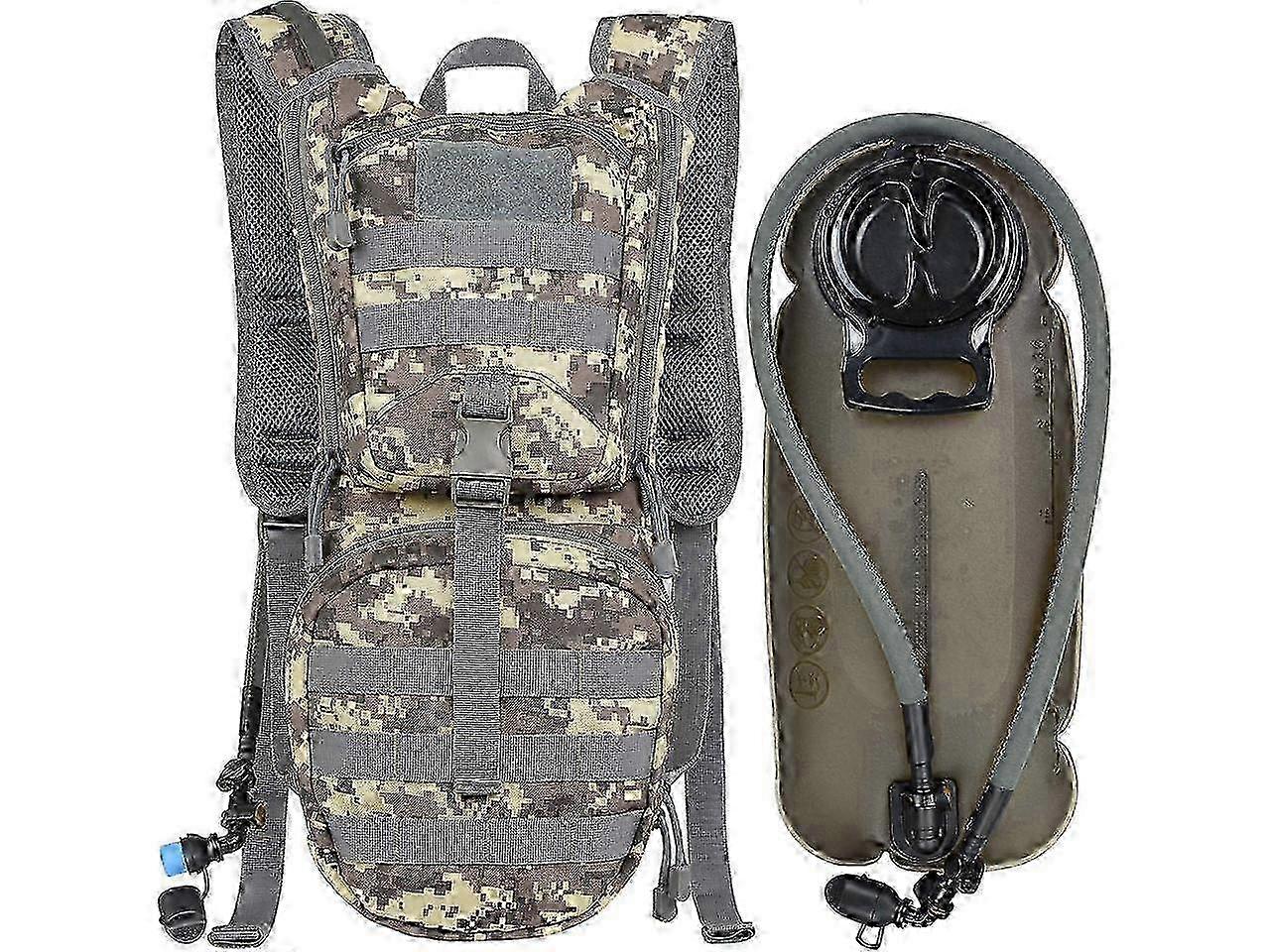 Tactical Molle Hydration Pack Backpack with 3L TPU Water Bladder, Military Daypack for Cycling, Hiking, Running, Climbing, Hunting, Biking T