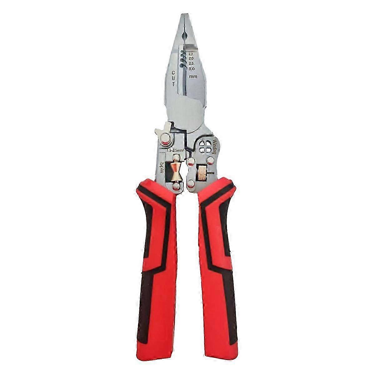 Voltage Detecting Wire Stripping Pliers with Multi-Tool Features for Technicians