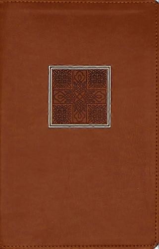 Nasb Personal Size Bible Large Print Leathersoft Brown Red Letter 1995 Text Thum by Zondervan Leather  fine binding Book