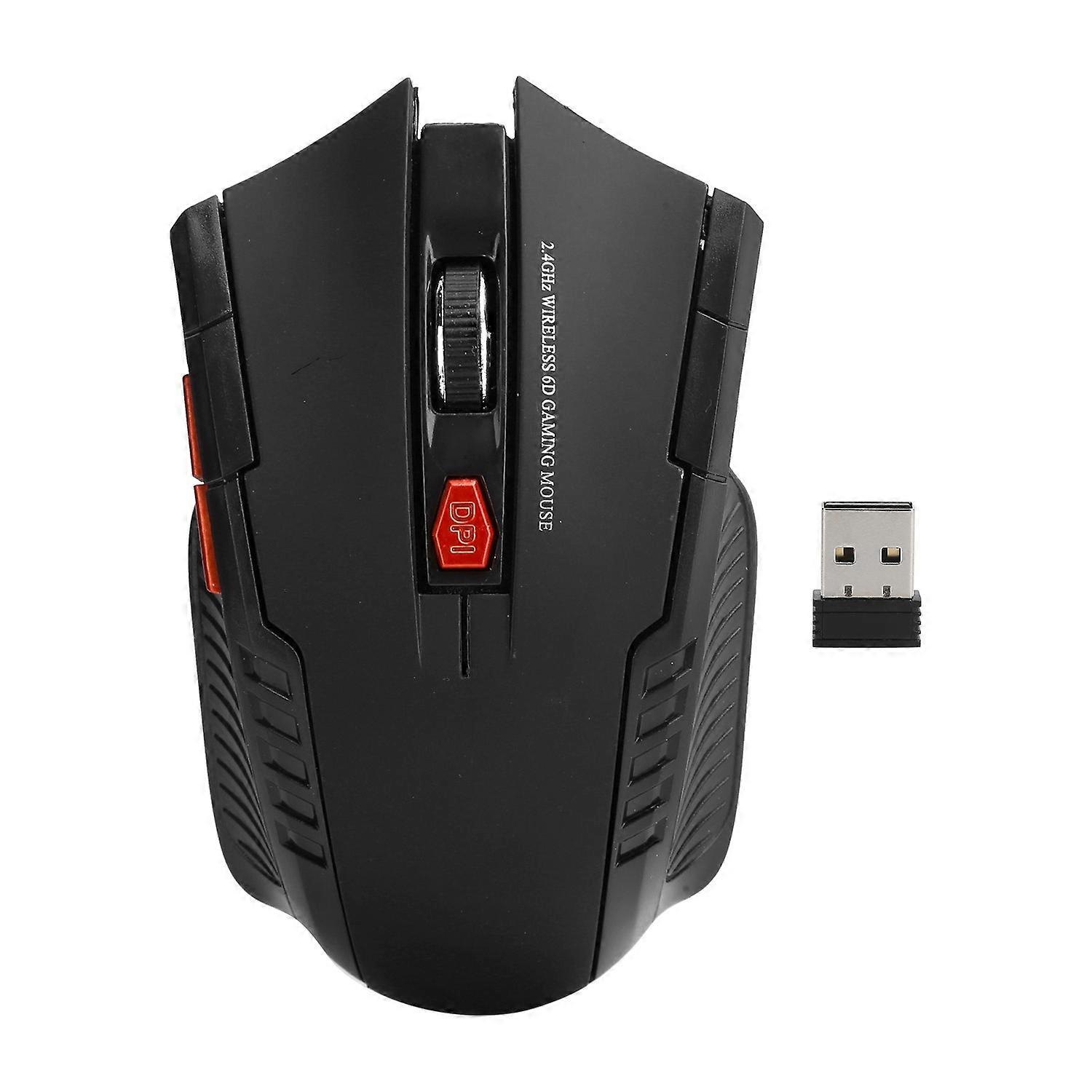 Wireless Mouse 2.4G 3 Levels Adjustable Optical Computer External Device with USB ReceiverBlack