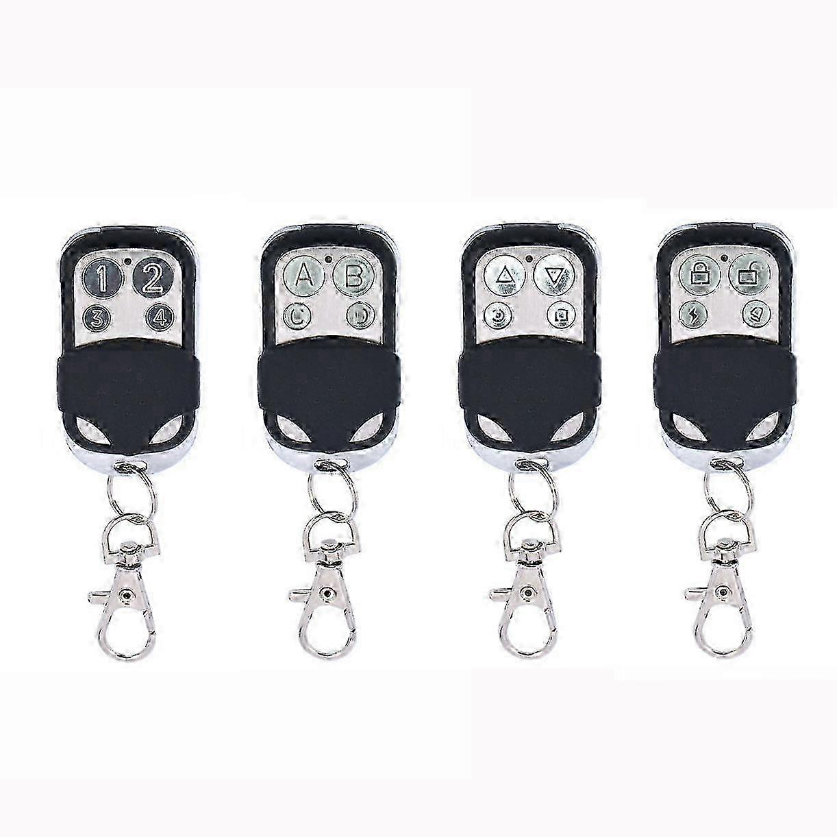 4pcs Universal Electric Garage Door Remote Control 433ABCD Replacement Key Fob