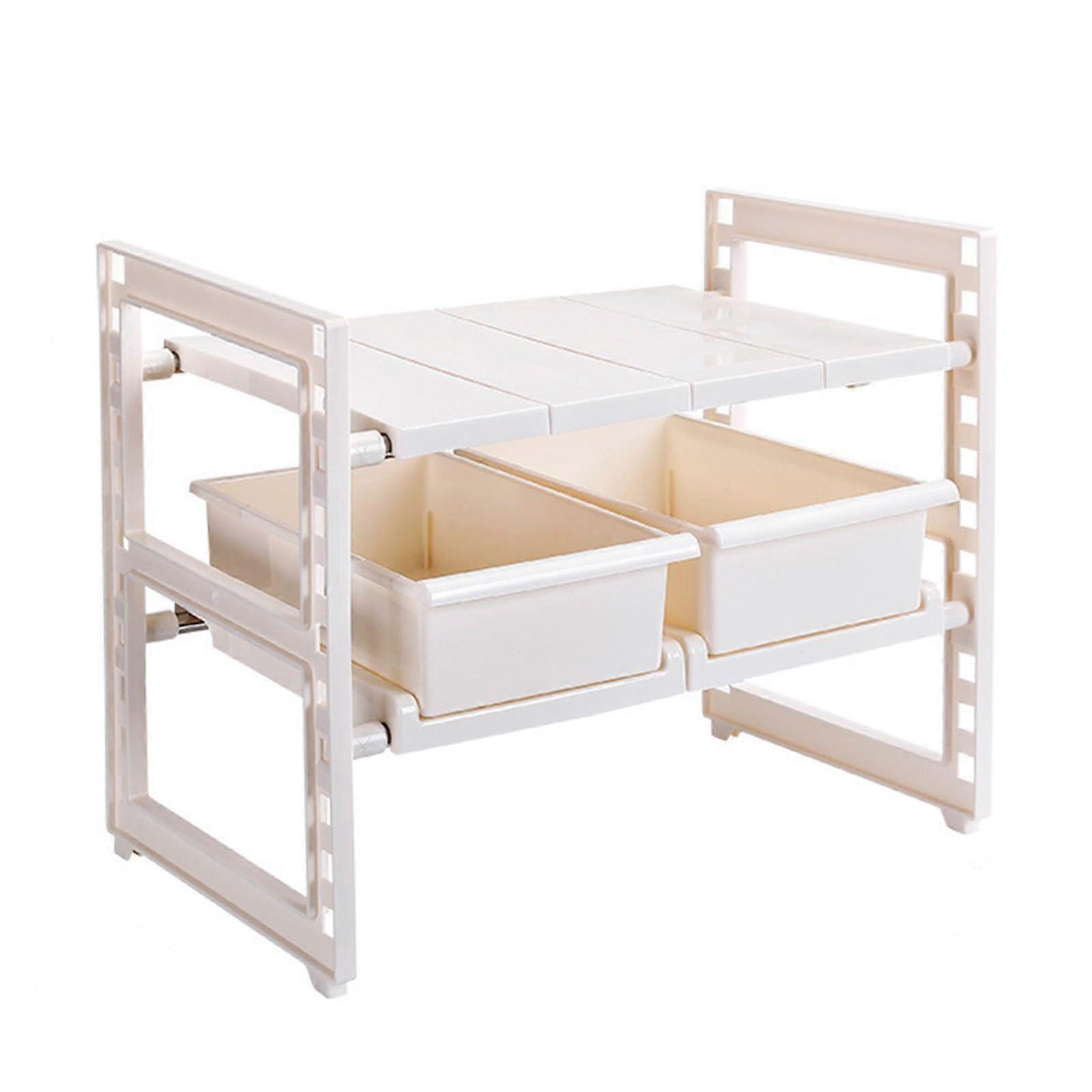 Under Sink Organizer  PullOut Under Sink Rack For Kitchen And Bathroom, EasyClean Storage Solution, SpaceSaving Decluttering