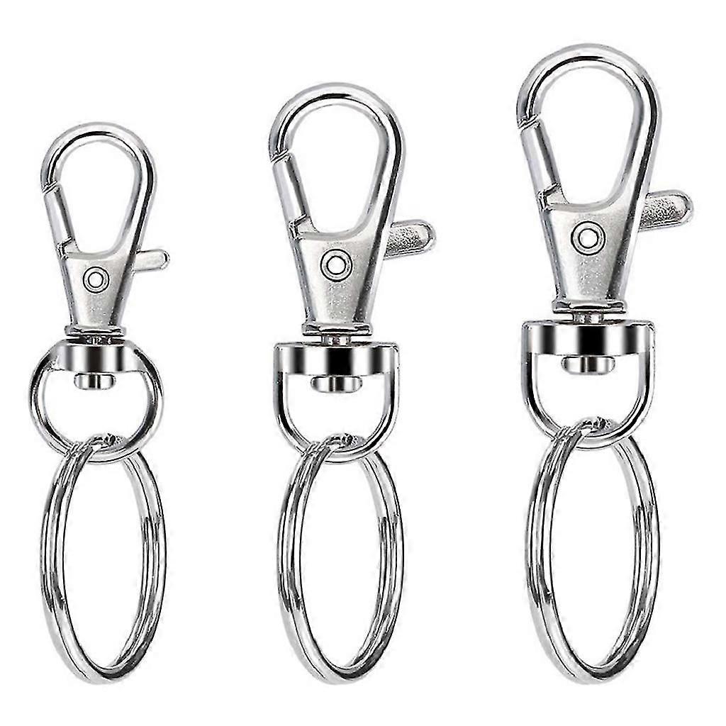 100 Pcs Swivel Snap Hooks With For Key Rings Lobster Claw Clasps S/for M/l Assor