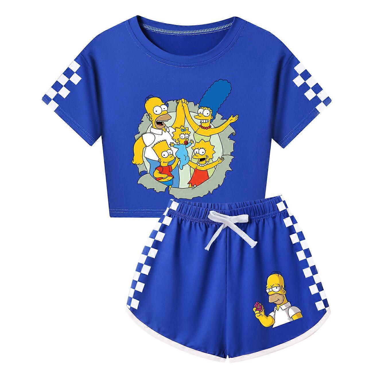 Lapset Aikuiset Simpsonit Lyhythihaiset T-paidat + Shortsit Pyjamat Asut Crop Topit