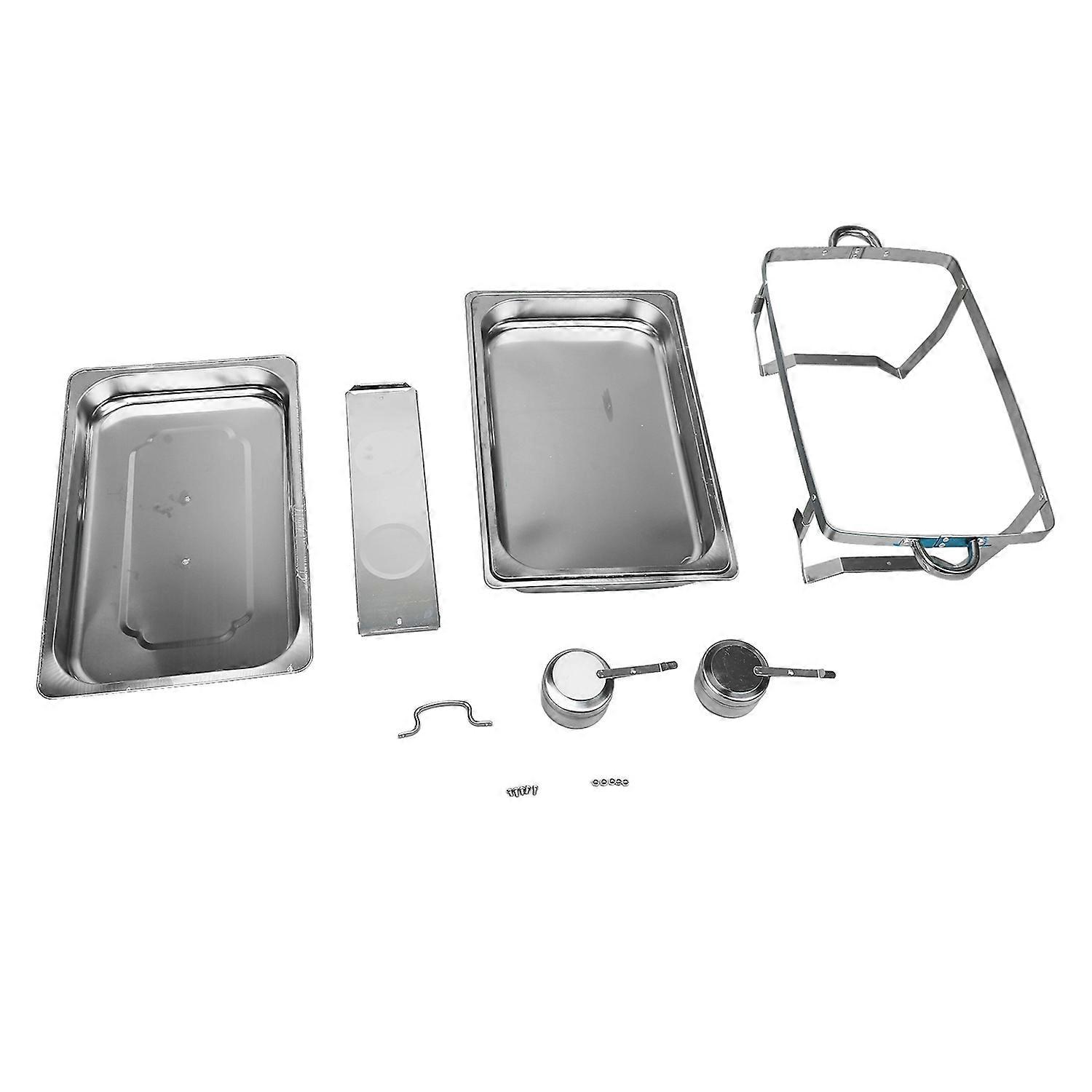 Stainless Steel Buffet Servers Stove Rectangular Chafing Dish Buffet Set with Cover Lid Stable Brack