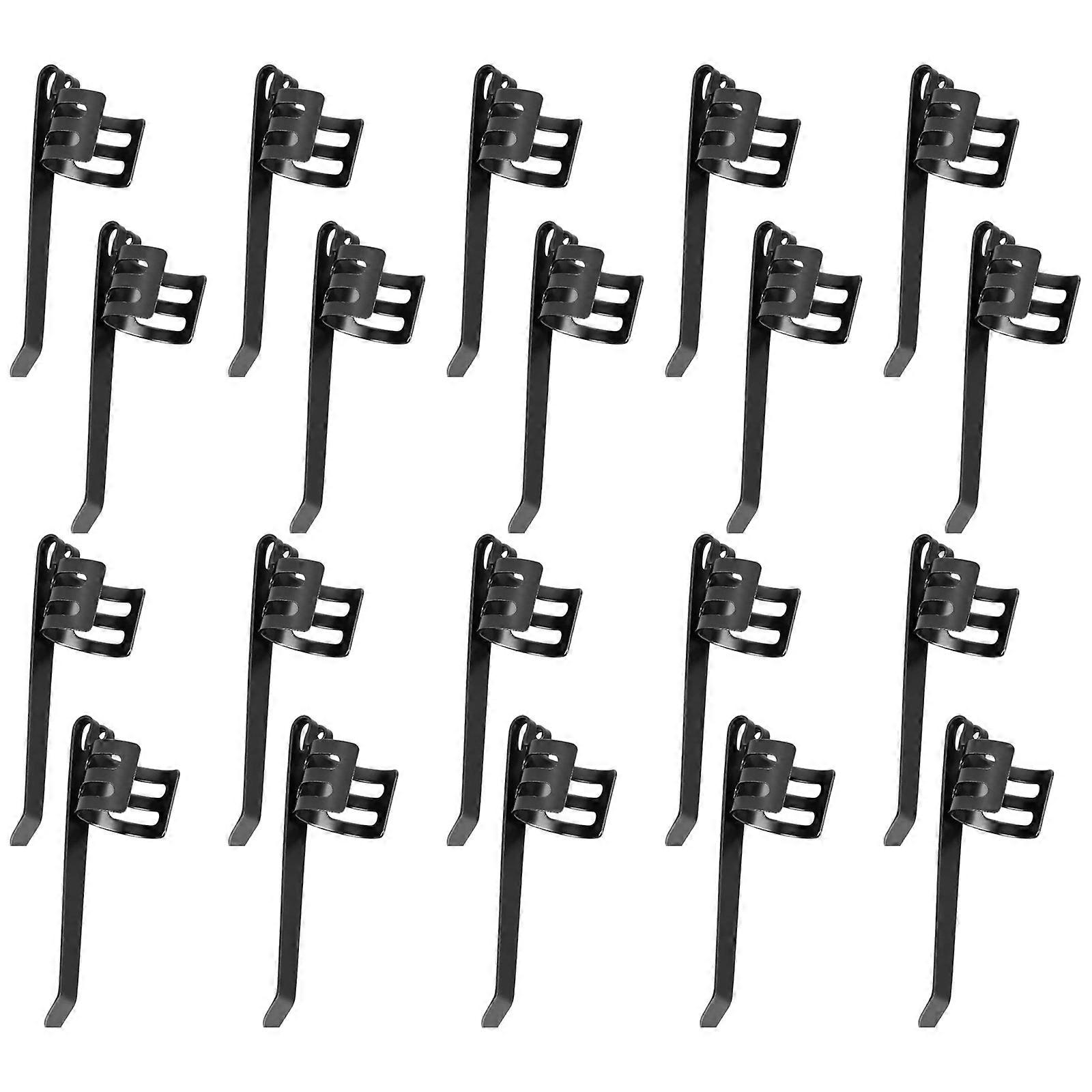 20 Unit Multiple Purpose Light Clip Set Reinforced Metal Base For Workshop Equipment And Adventure Gear Multicolor