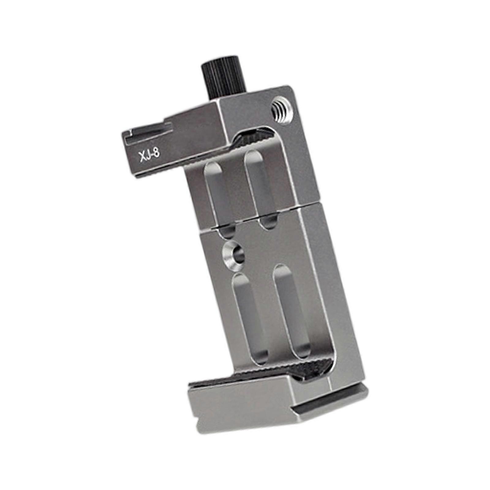 Universal Smartphone Mount With Cold Shoe Connection Expandable 60 90mm Clamp For Photography Video Record  Silver