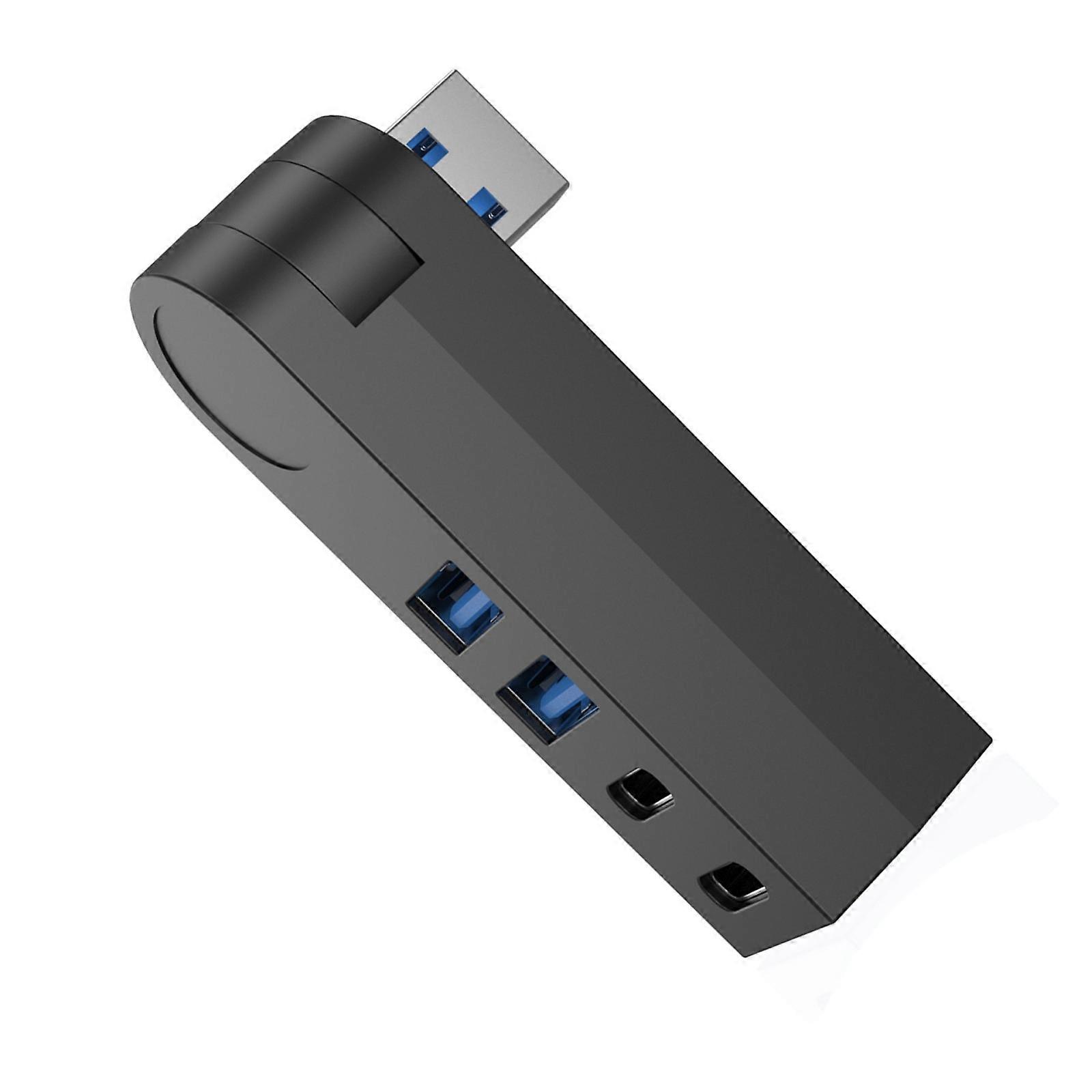 USB3.0 Small Splitter Box 4 Port Rotatable USB Data Transfer Multiple Expander For Computer Laptop PC Accessories Multicolor