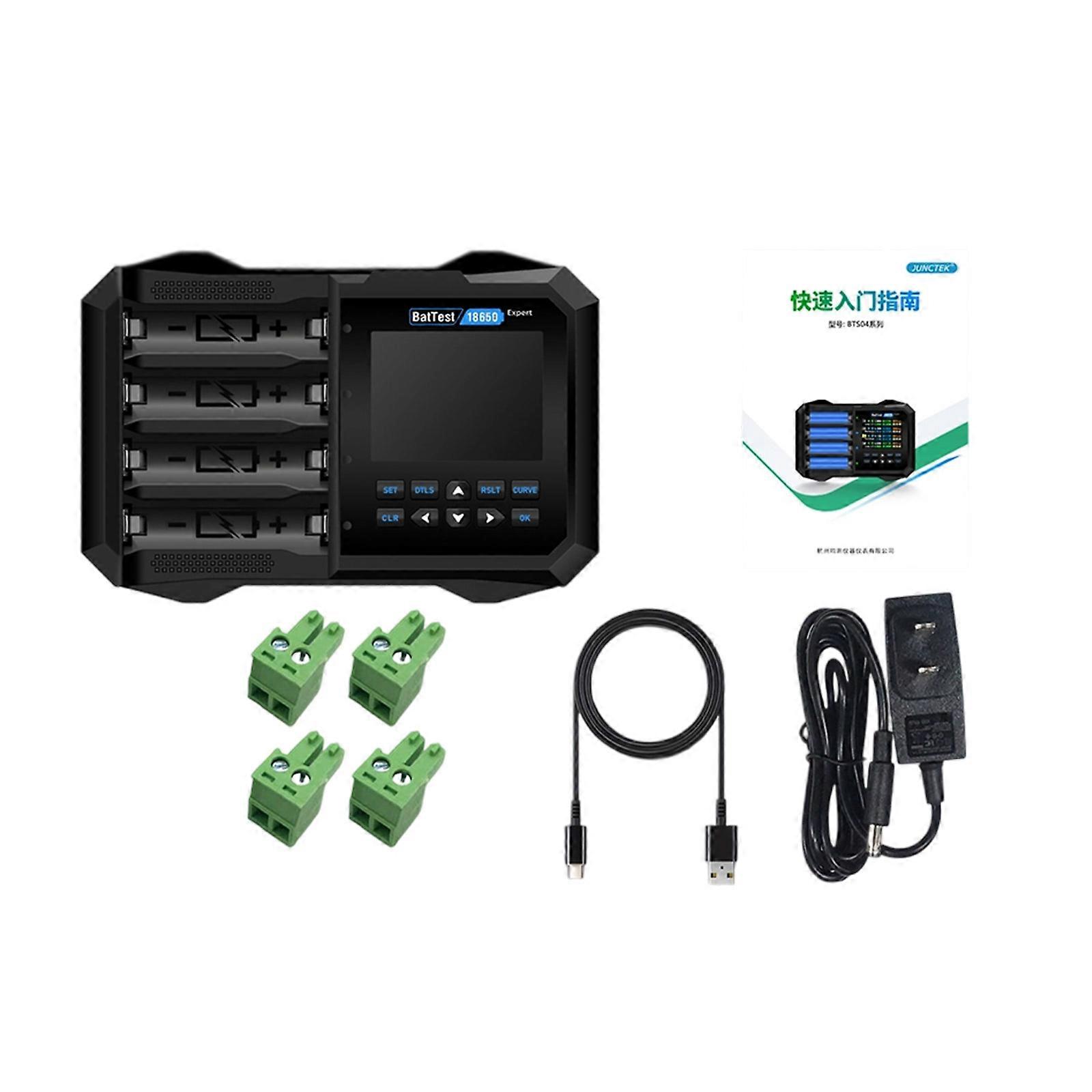 Digital LCD Screen 18650 Battery Capacity Resistance Analyzers High Accuracy 4 Slot Intelligent Battery Charging Station Multicolor