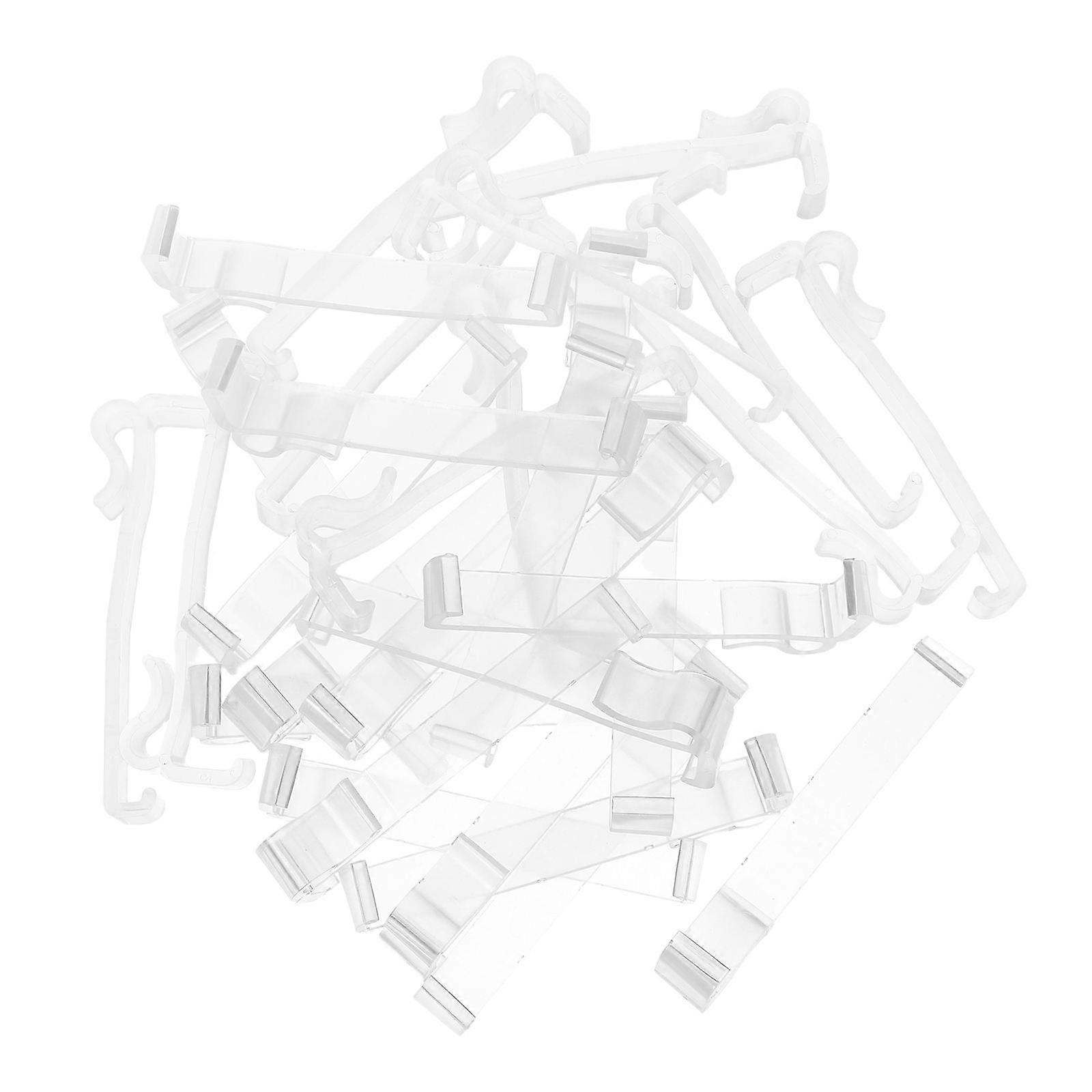 Plastic Valance Clips Clear Valance Retainer for Window Shades 30Pcs