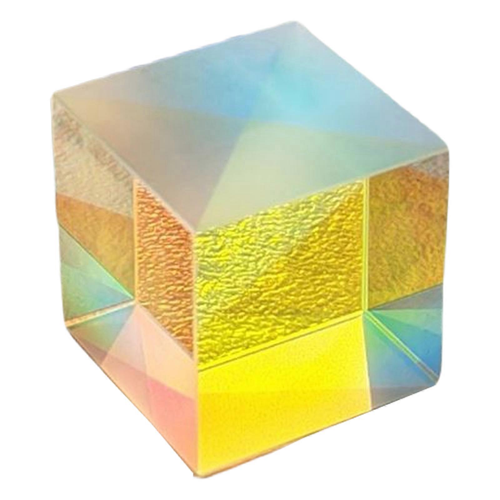 Glass Prism X Cubes Optical Instrument Kids Learning Toy for Beam Splitting in Photography & attractive  Light Decorations Multicolor