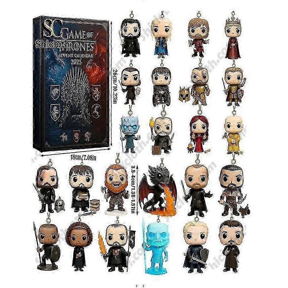 Game of Thrones 2025 Advent Calendar Christmas Ornament with Acrylic Blind Box Pendants