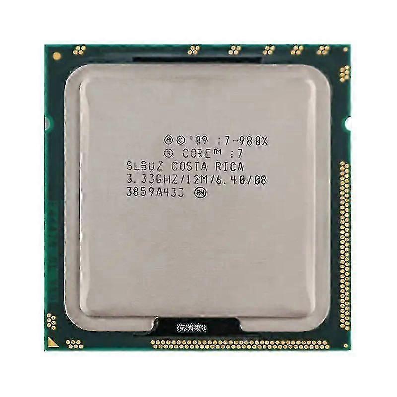 Core i7-980X CPU - Socket LGA 1366 6 Cores 12 Threads 3.33GHz 12MB L3 Cache 130W.