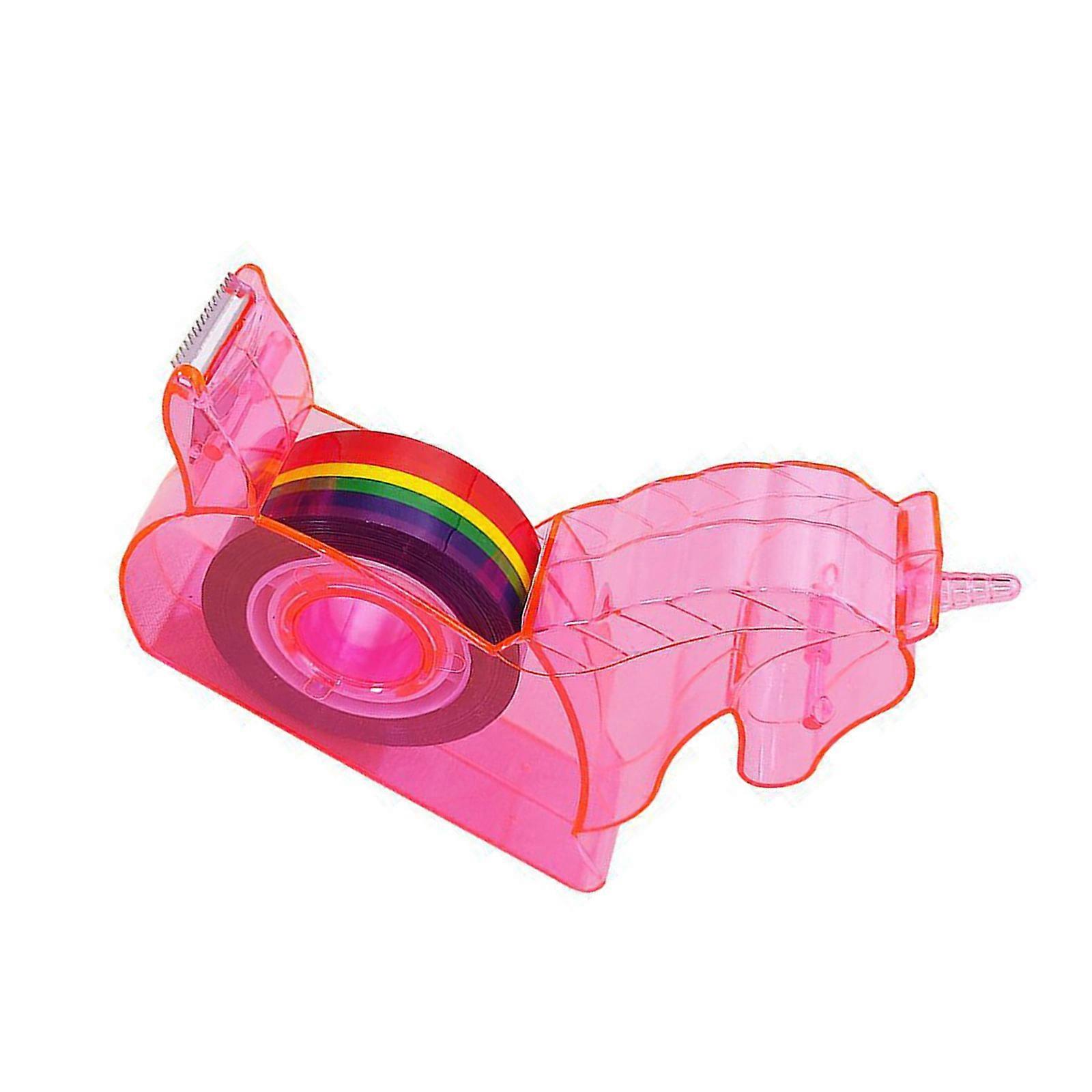 Flamingo Tape Dispenser Practical Tape Cutter Craft Scrapbooking Tool Desktop Tape Holder Easy to Use Desk Accessories Multicolor