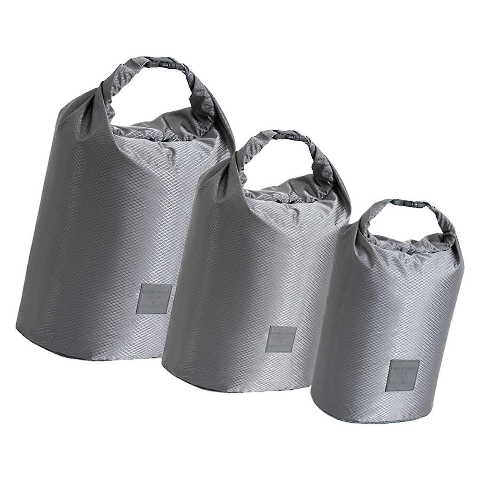 Ultralight Dry Bag Set of 3 for Backpacking Waterproof and Sturdy Polyester Materials for Camping and Hiking Storage Multicolor